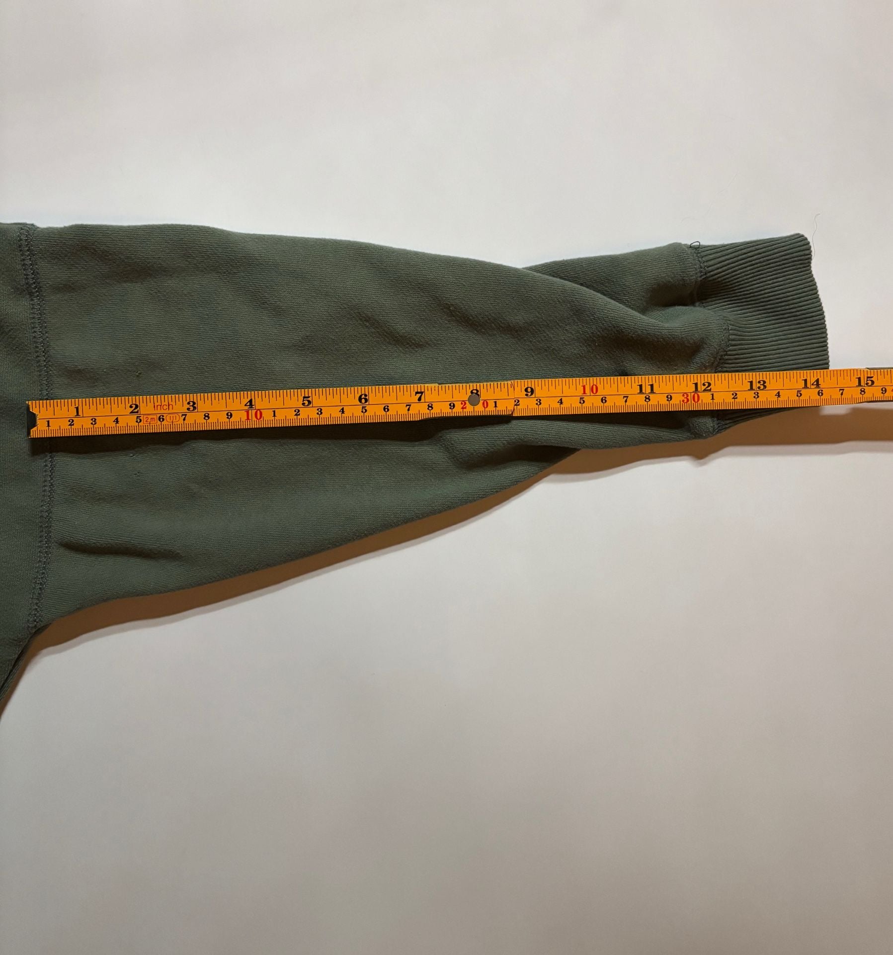 Aerie Crochet Lace Hem Sweatshirt Olive Green Oversized Pullover 10