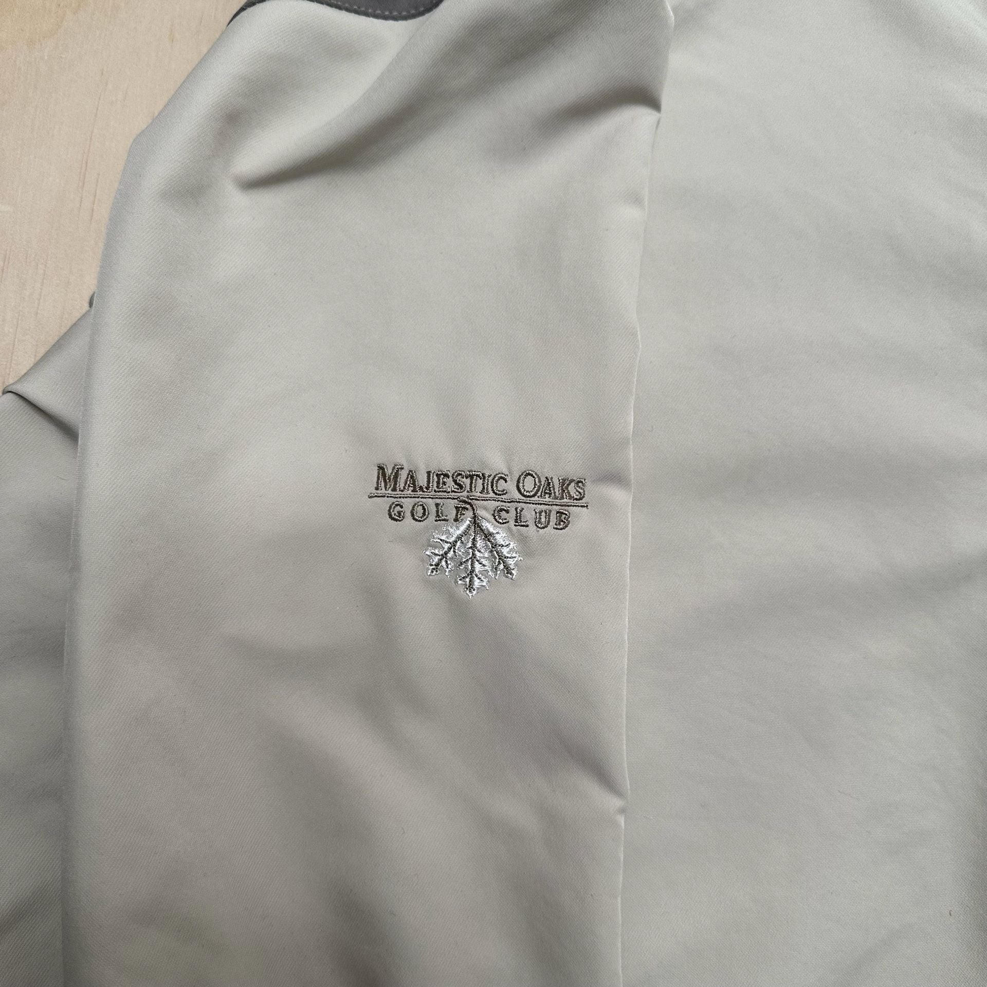 Nike Golf Majestic Oaks Golf Club Quarter-Zip Pullover Jacket Size L Gray White 7