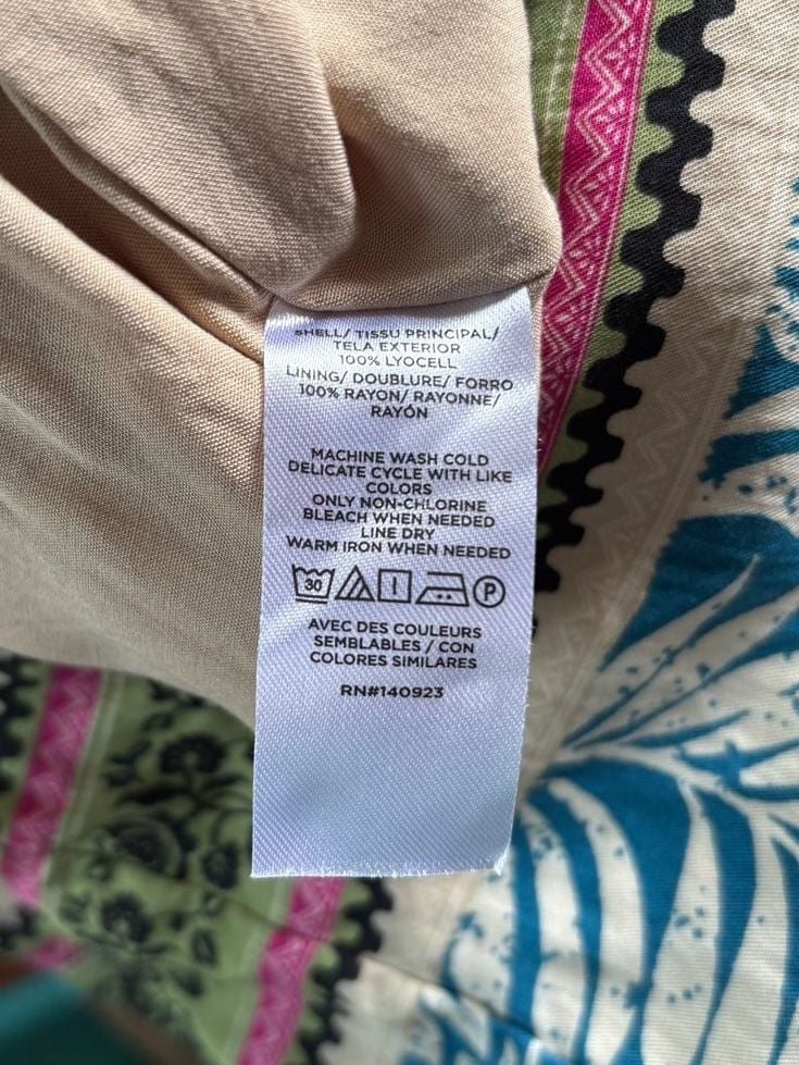 Loft Leafed Twist Wrap Mini Skirt Teal Blue Botanical Print Lyocell 12 Excellent 7