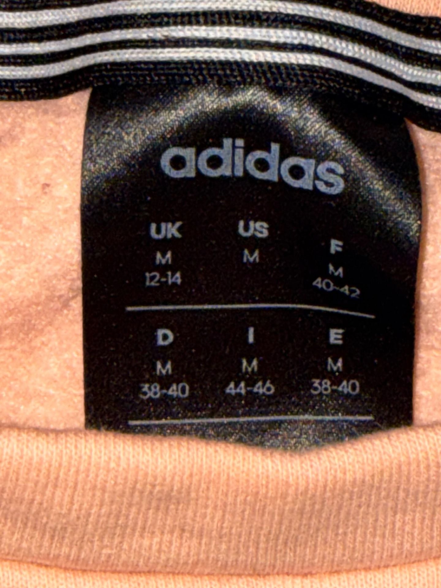 Adidas Sweatshirt Size M Peach Striped Crewneck 5