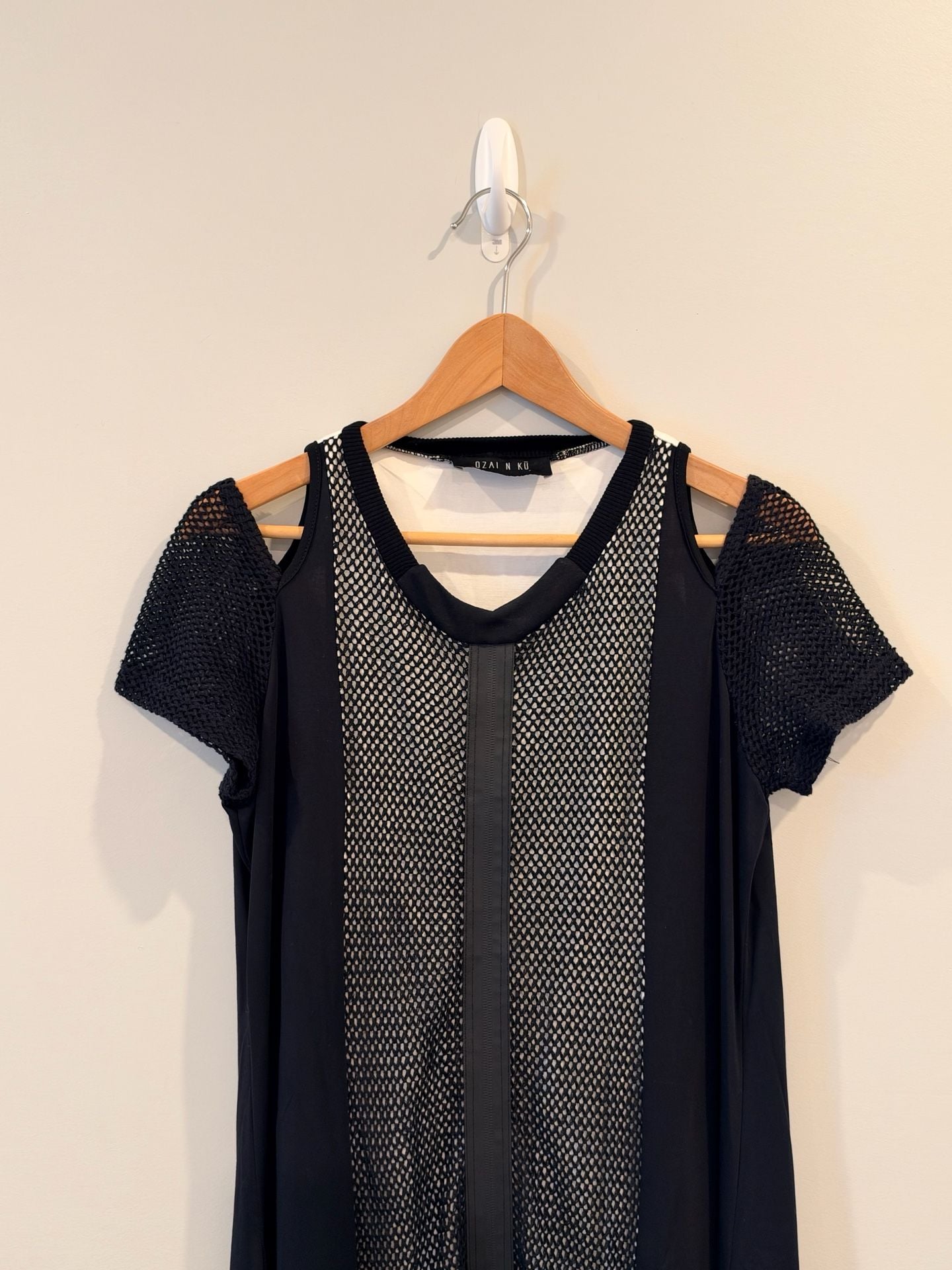 Ozai N Ku Black And White Mesh Dress 8
