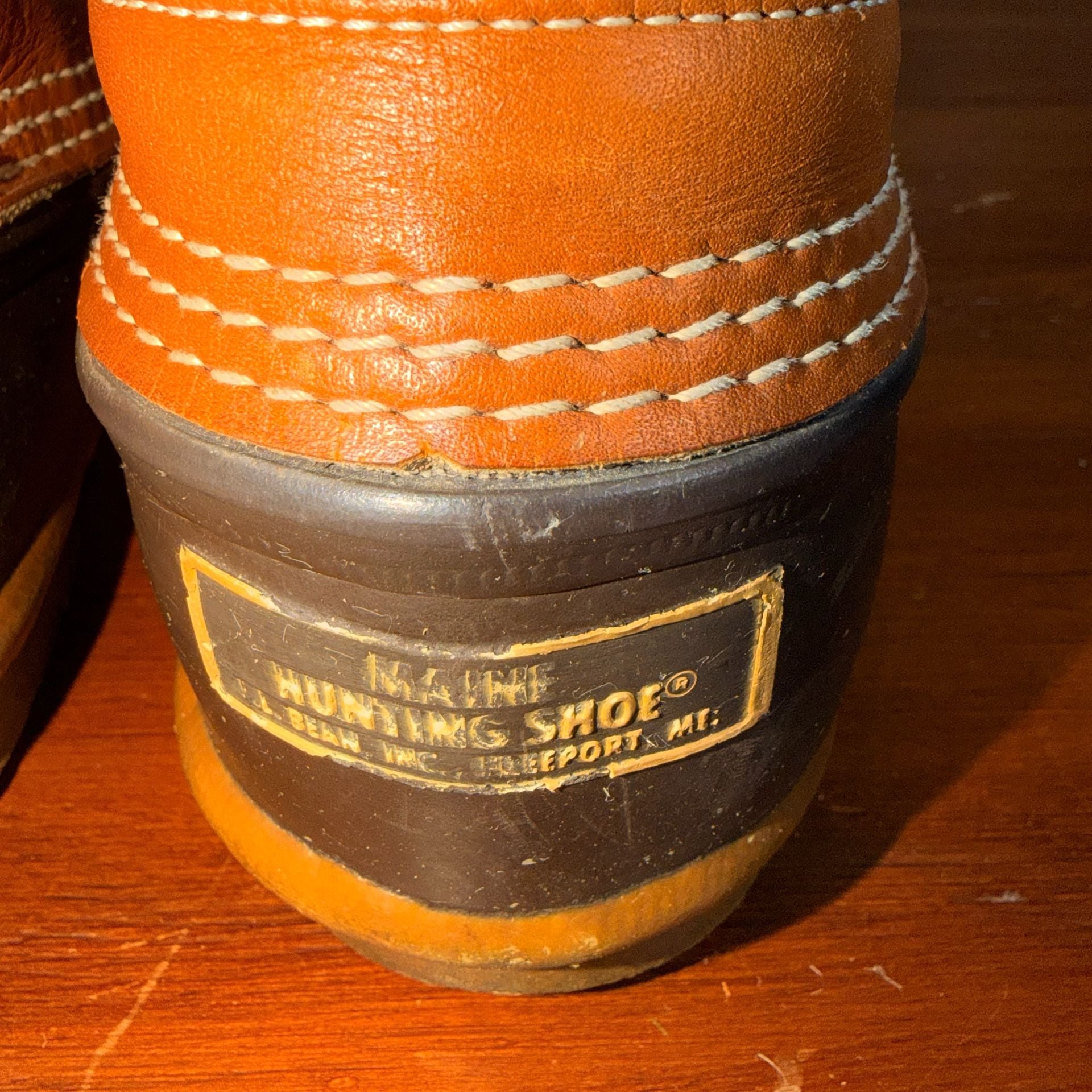 L.L. Bean Maine Hunting Shoe Size 8 Brown Leather Rubber Duck Boots 8