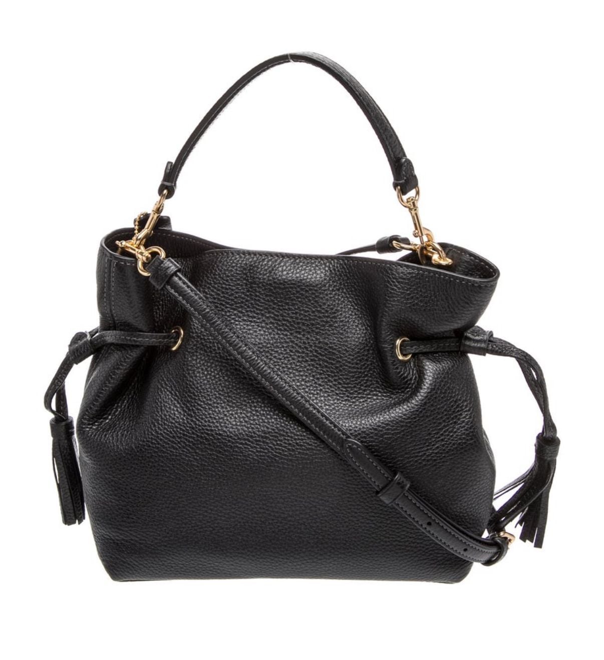 Coach Andy Crossbody Black Pebble Leather Bag with Chain 3