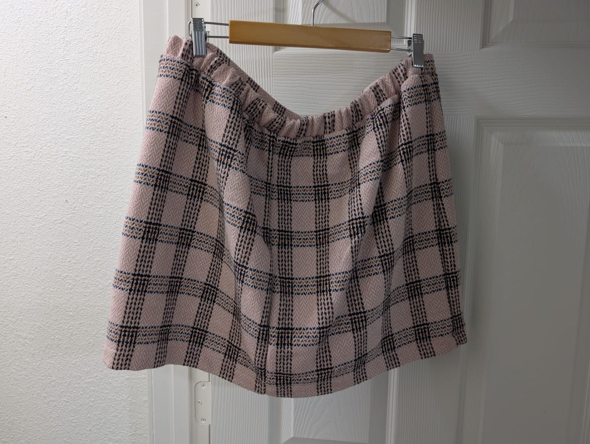 Wild Fable Plaid Mini Skirt Pink Tweed 2