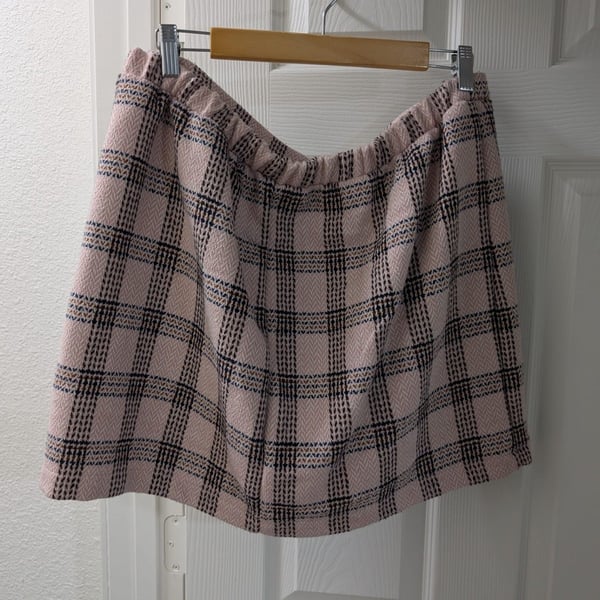 Wild Fable Plaid Mini Skirt Pink Tweed