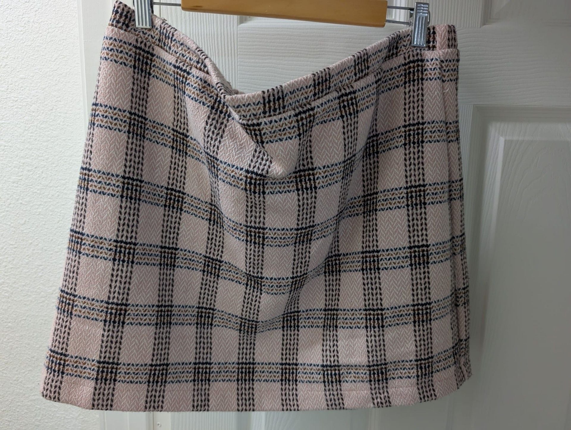Wild Fable Plaid Mini Skirt Pink Tweed 4