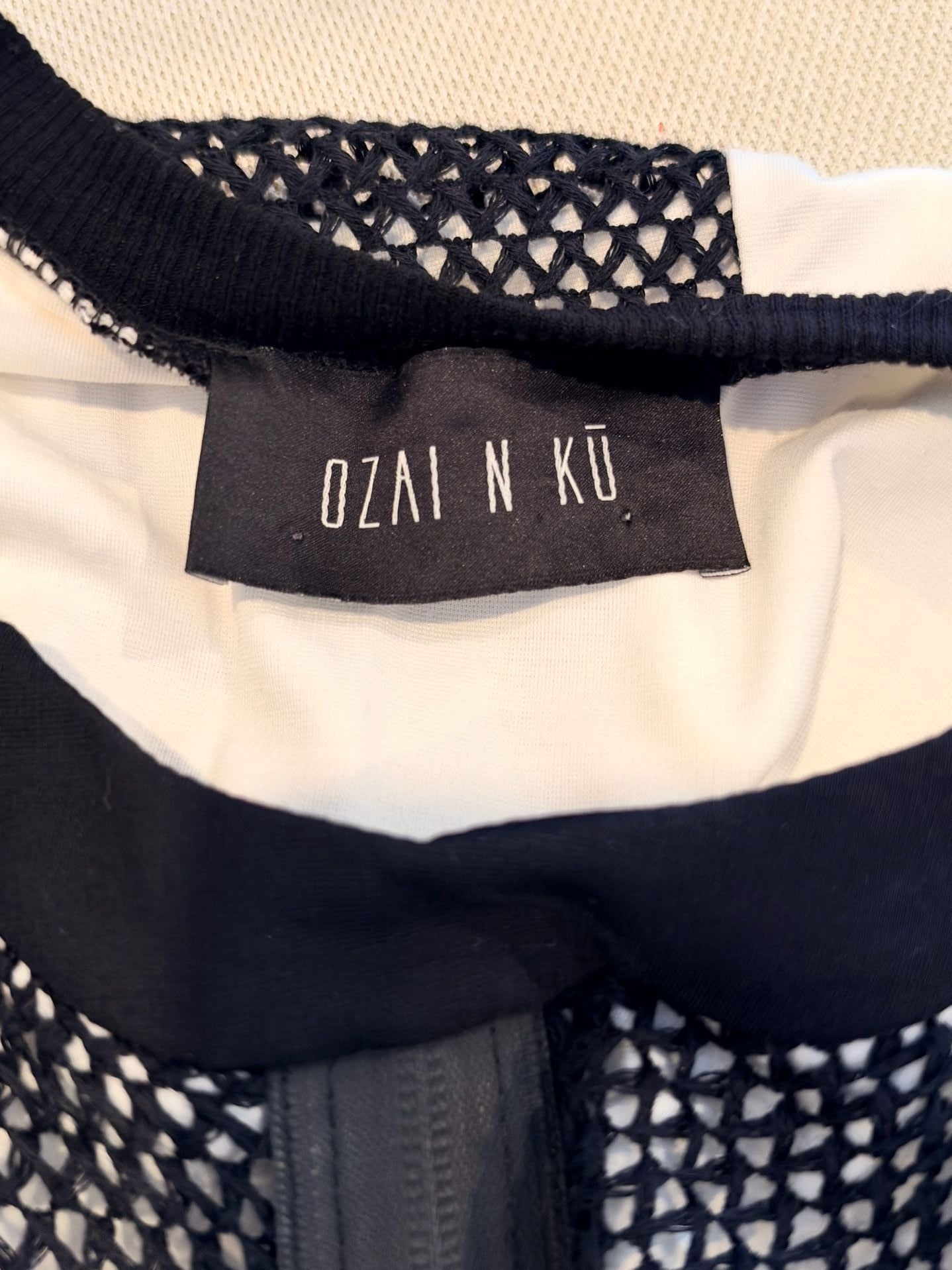 Ozai N Ku Black And White Mesh Dress 9