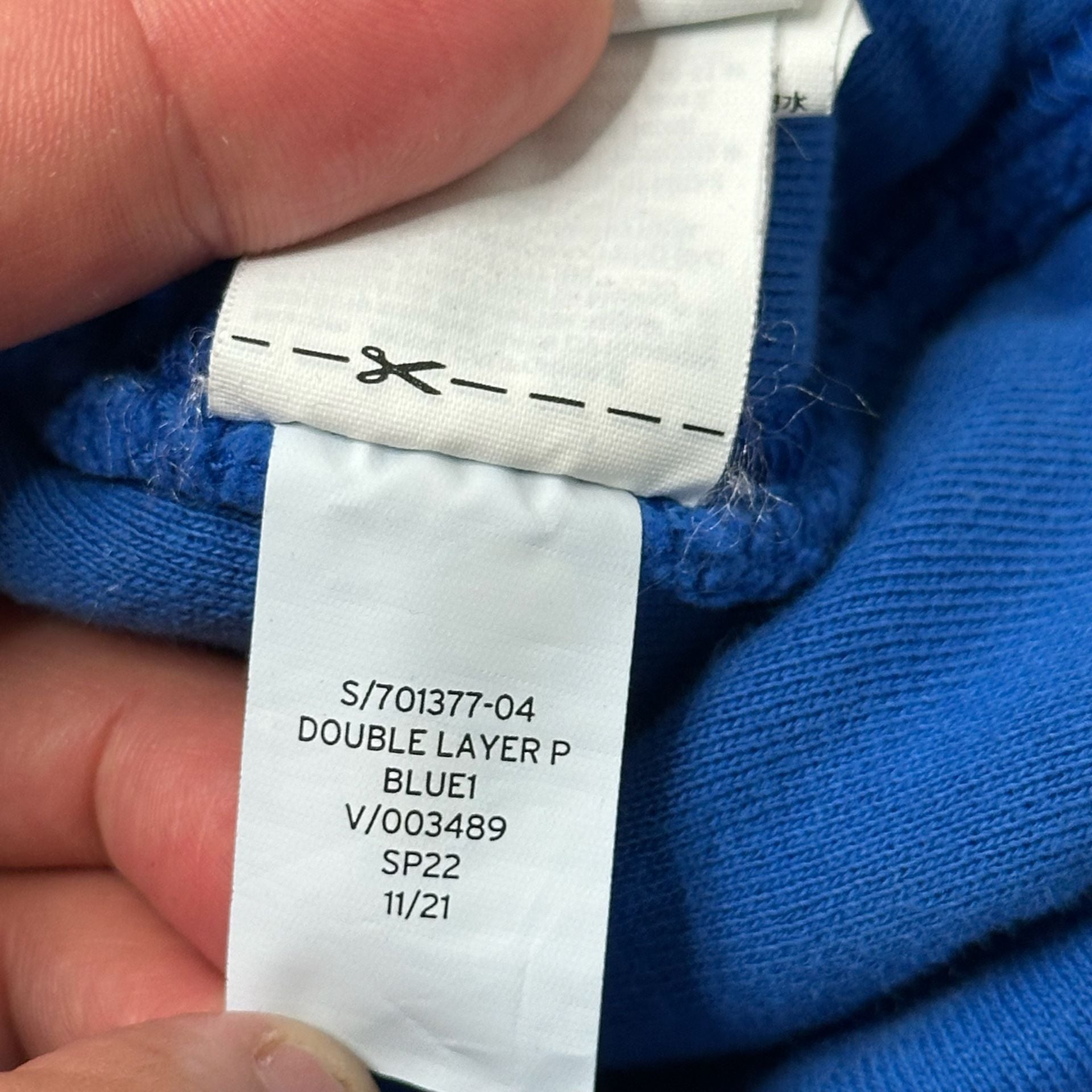 Yeezy Gap Perfect Hoodie Blue Cotton Pullover Sweatshirt size XL 8
