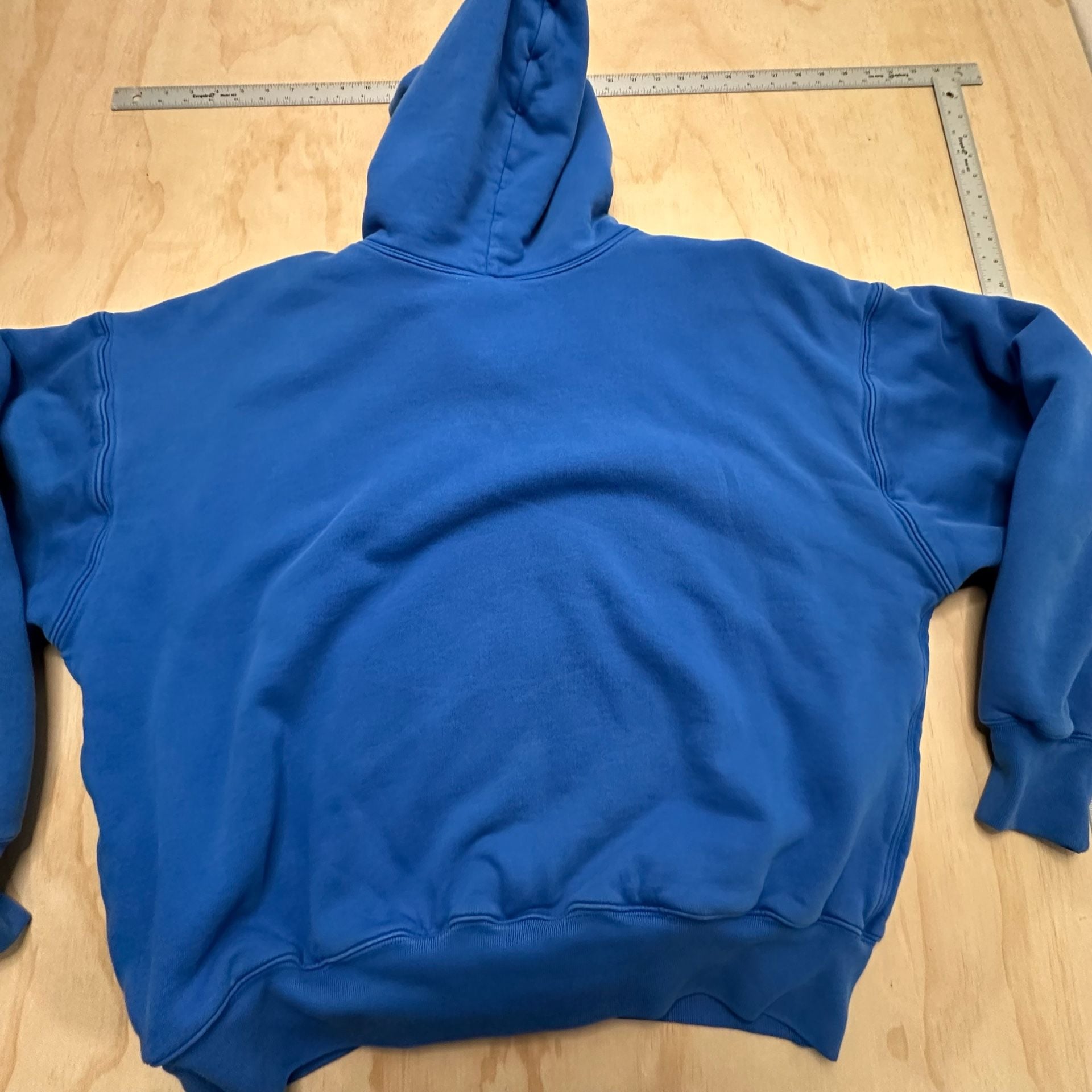 Yeezy Gap Perfect Hoodie Blue Cotton Pullover Sweatshirt size XL 10