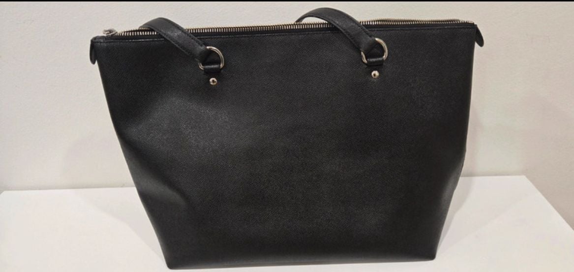 Coach Medium Gallery Tote Black Saffiano Leather Handbag 3
