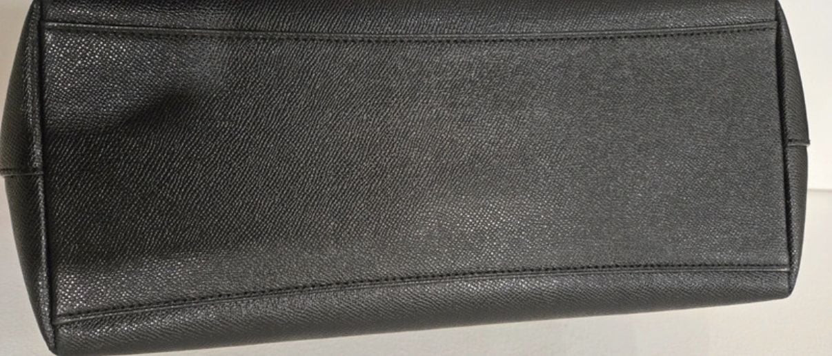 Coach Medium Gallery Tote Black Saffiano Leather Handbag 4