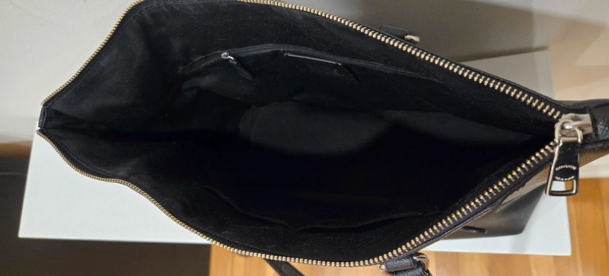 Coach Medium Gallery Tote Black Saffiano Leather Handbag 5