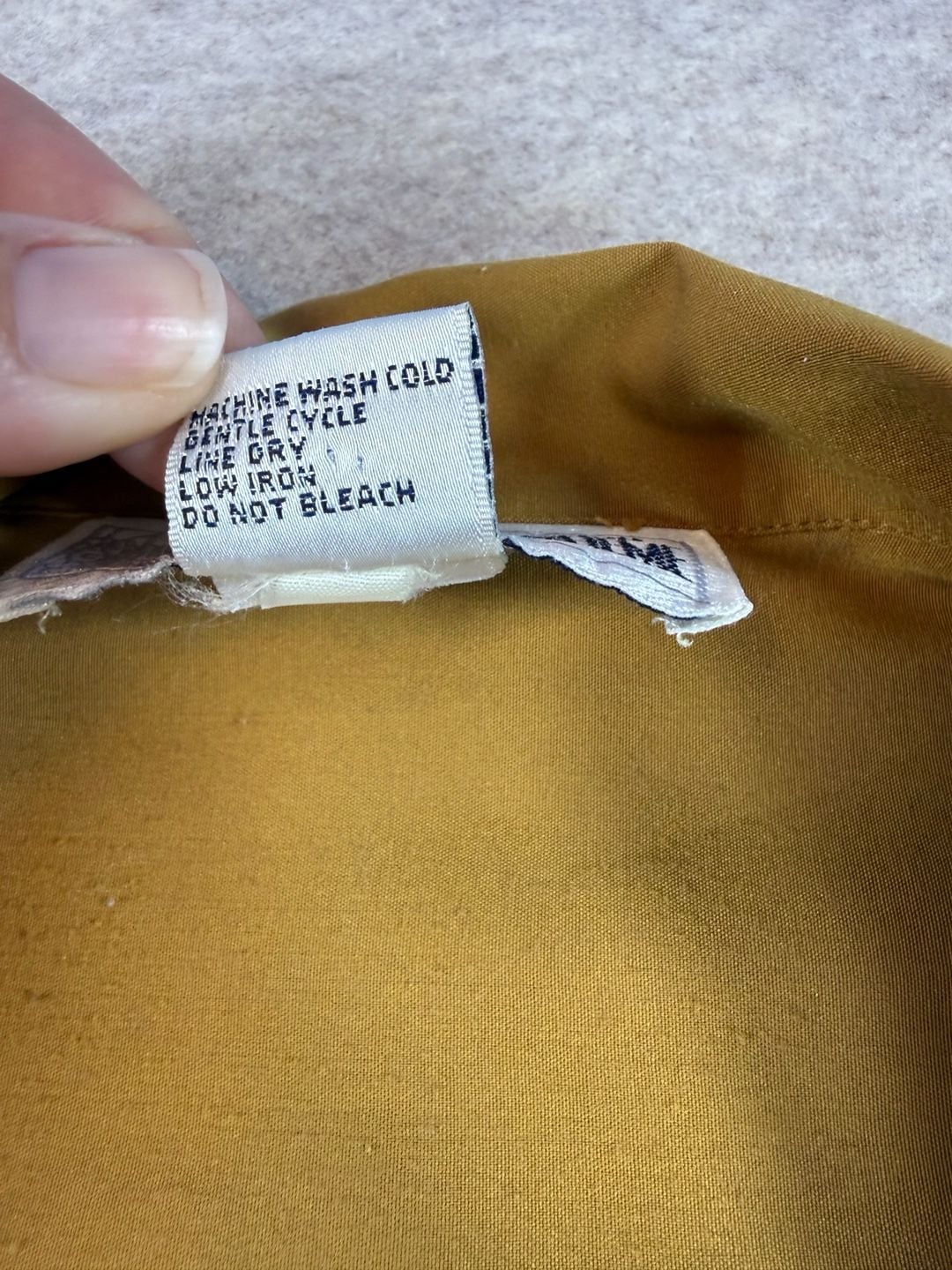 Vintage dress barn Yellow mustard Long Sleeve Button Up Shirt with Pockets shoulder pads 7