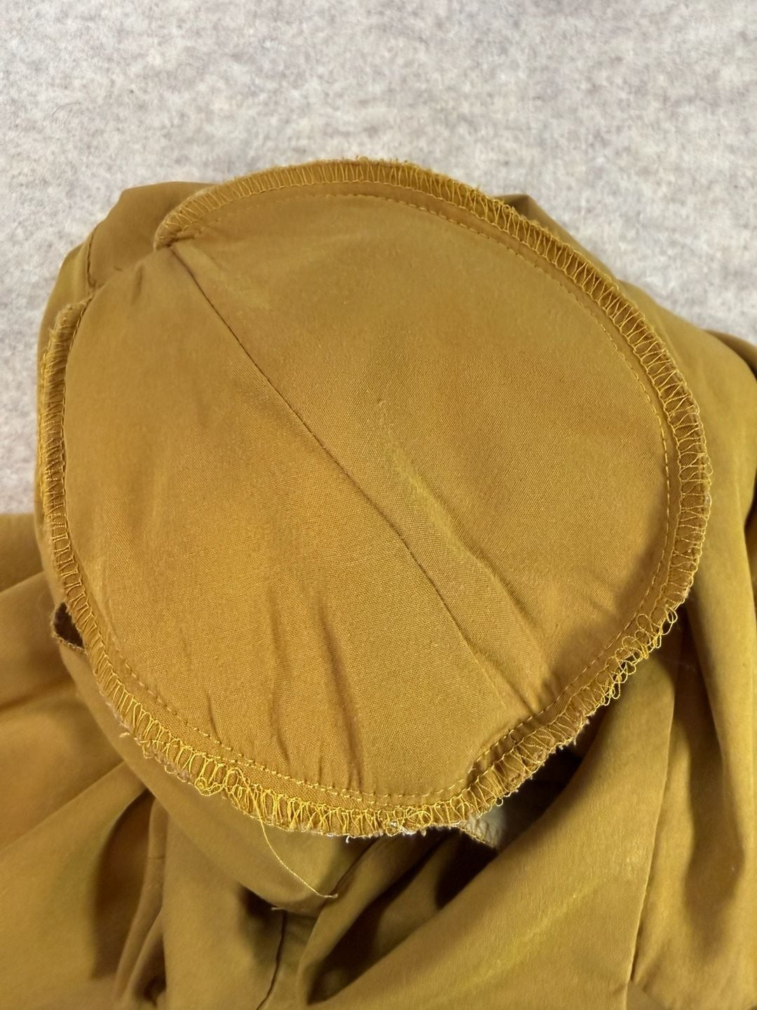 Vintage dress barn Yellow mustard Long Sleeve Button Up Shirt with Pockets shoulder pads 13