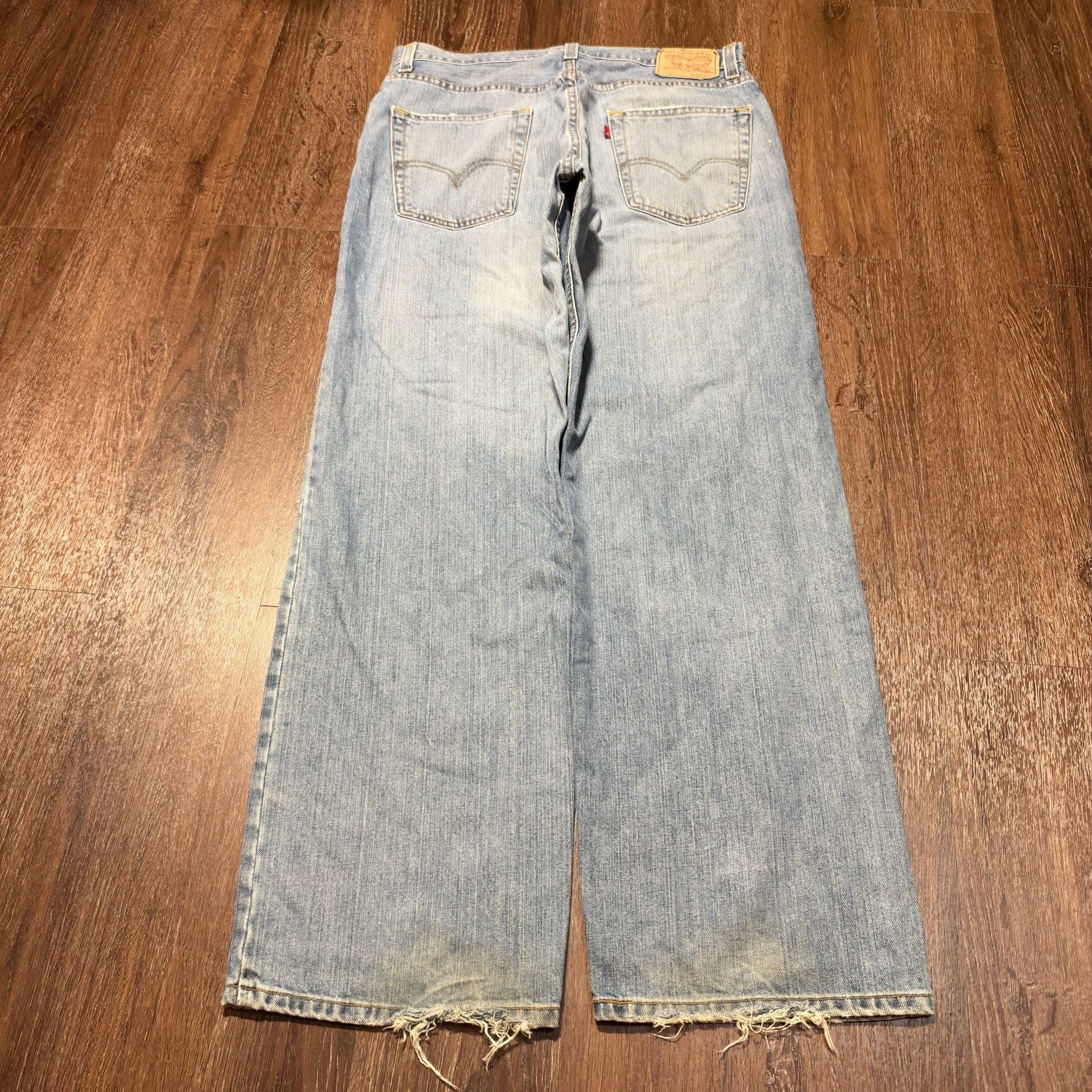 Vintage Levi's 569 Loose Straight Light Wash Denim Jeans Size W34 L34 Baggy Y2K 5