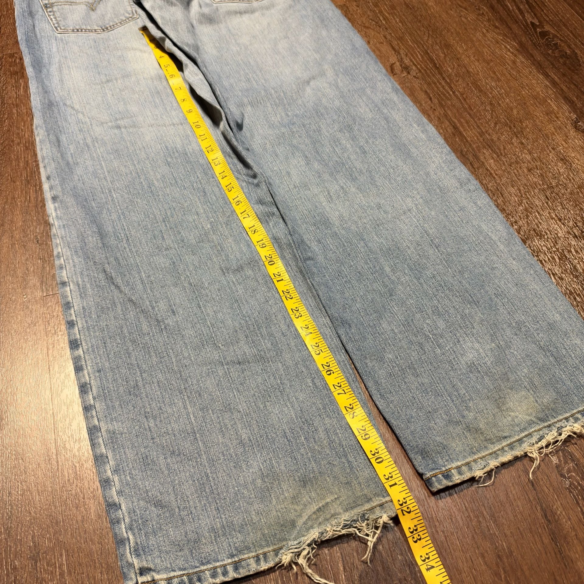 Vintage Levi's 569 Loose Straight Light Wash Denim Jeans Size W34 L34 Baggy Y2K 7