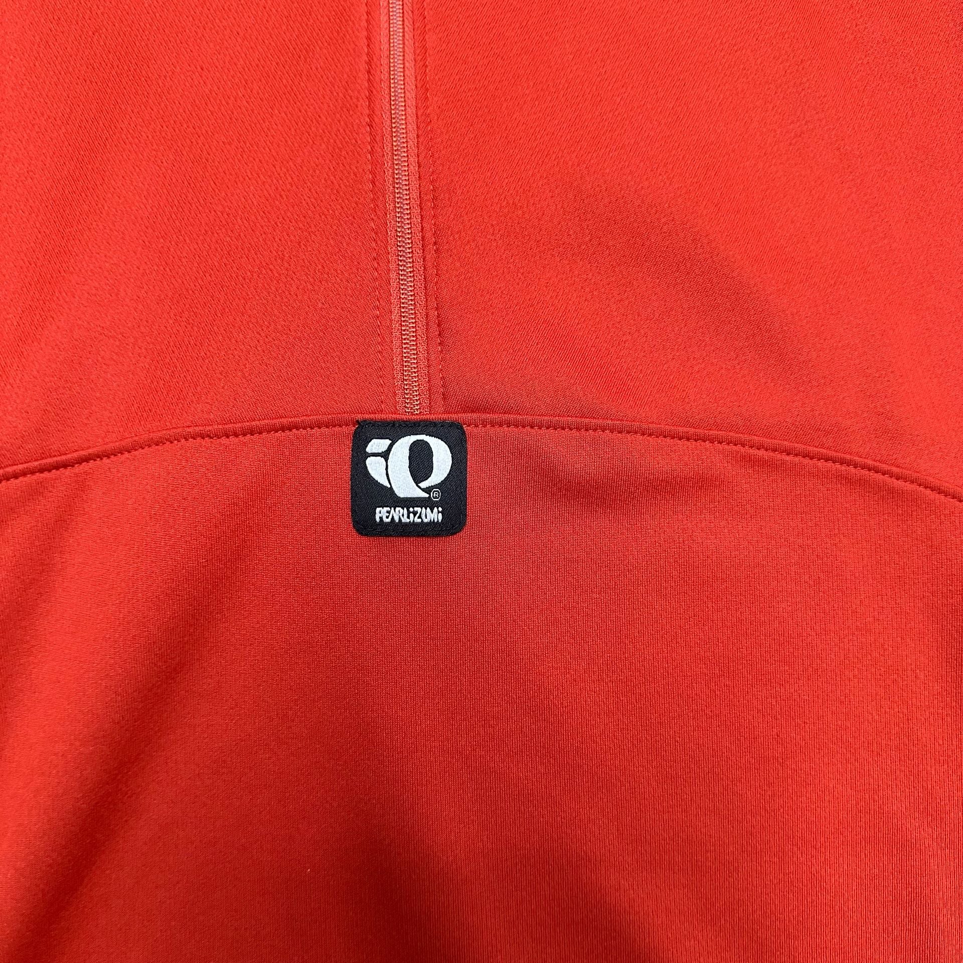 Pearl Izumi Quarter Zip Pullover Large Red Black Cycling Jersey 4