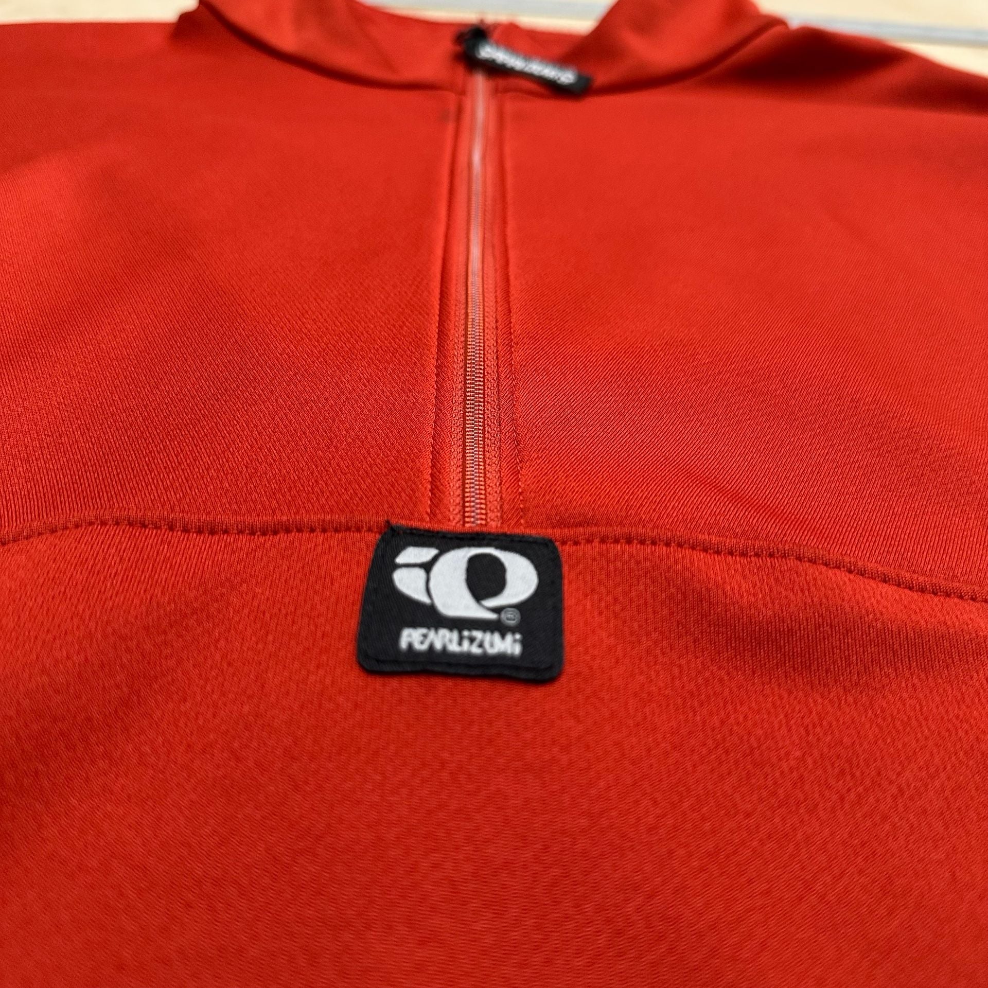 Pearl Izumi Quarter Zip Pullover Large Red Black Cycling Jersey 6