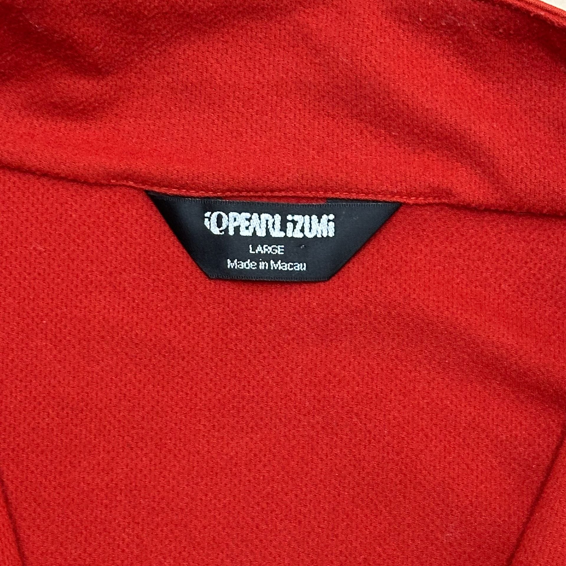 Pearl Izumi Quarter Zip Pullover Large Red Black Cycling Jersey 7