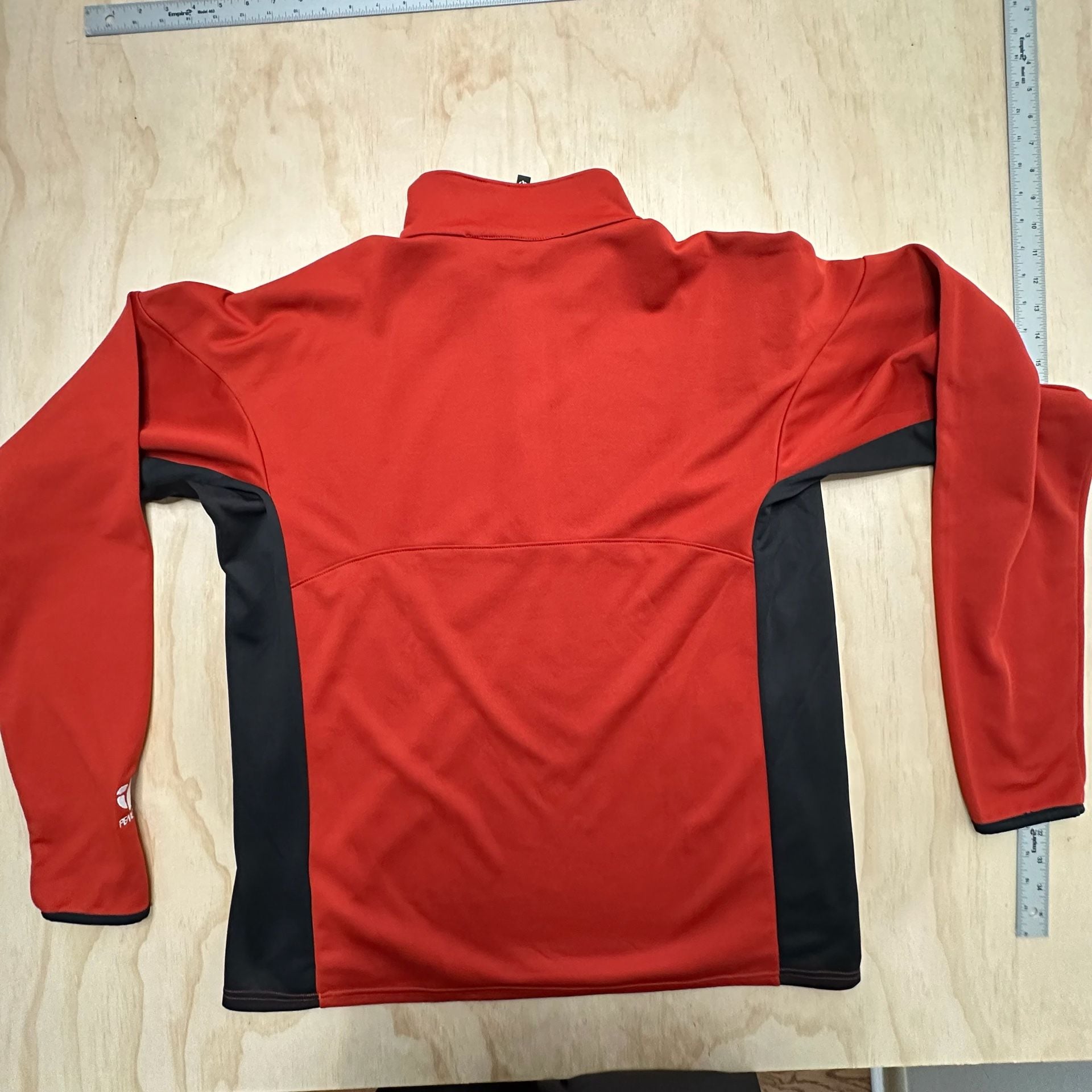 Pearl Izumi Quarter Zip Pullover Large Red Black Cycling Jersey 10