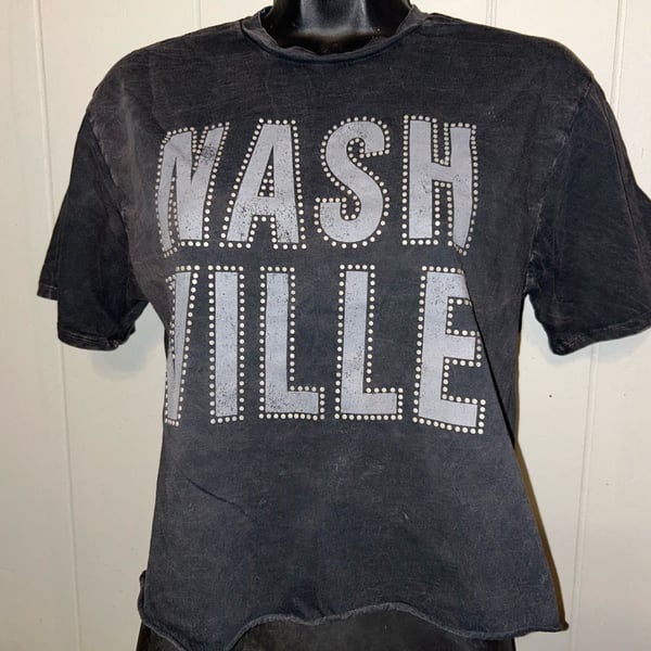 Organic Collective Nashville Graphic T-Shirt Black Studded Tee