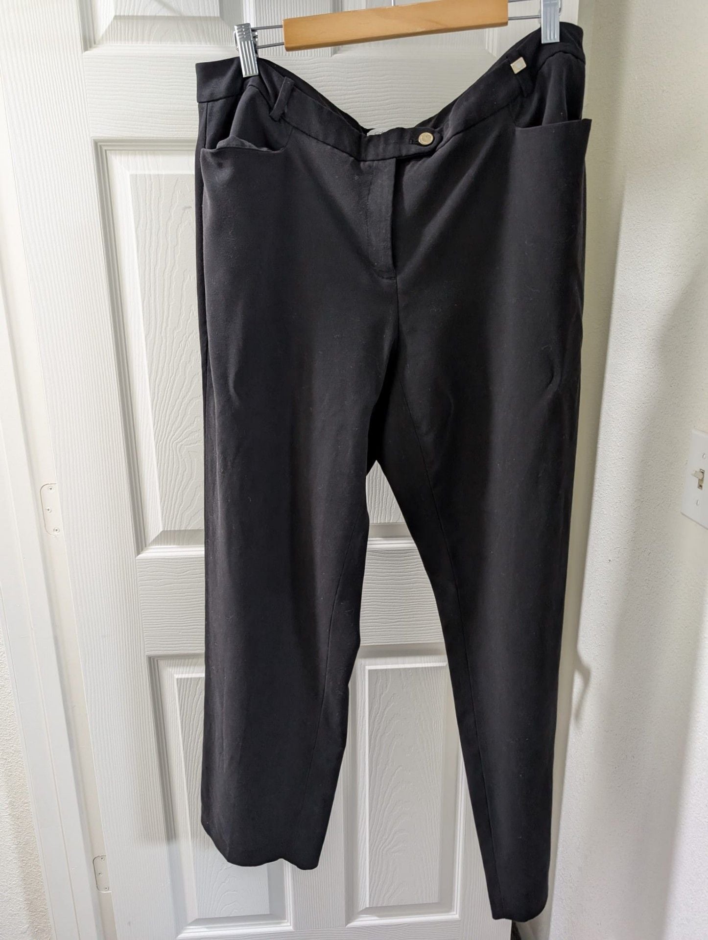 Calvin Klein Dress Pants Size 14W Black Work Office Trousers 8