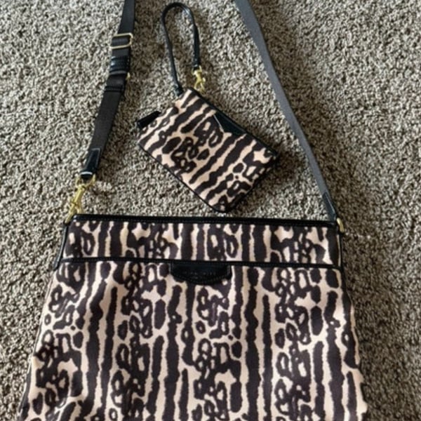 Coach Ocelot Leopard Print Crossbody Bag With Wristlet