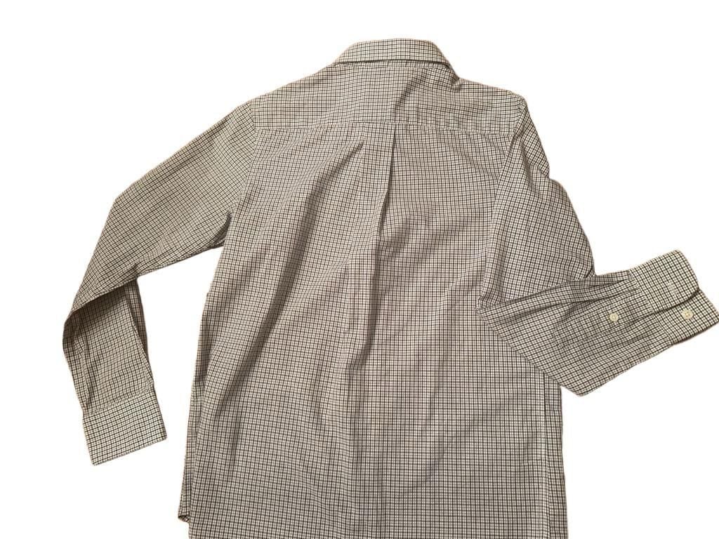 Ralph Lauren Boys Size 14 Black White Gingham Checkered Button Up Shirt h1571 6