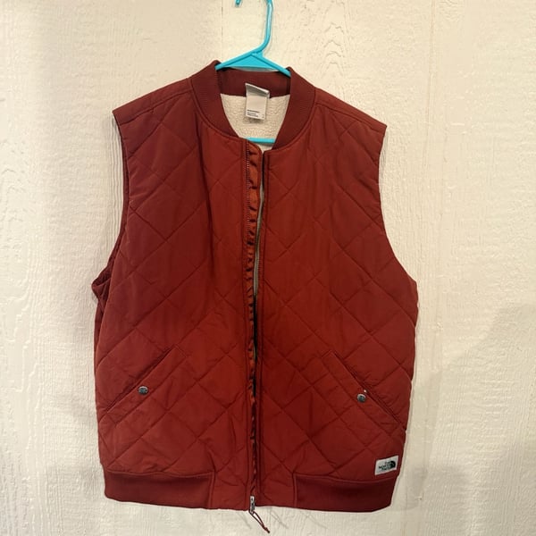 The North Face Cuchillo Reversible Vest Size L Root Brown Wine