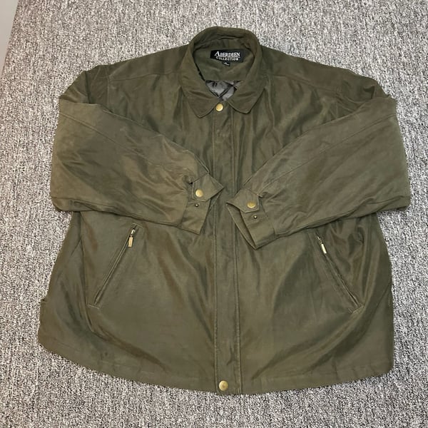 Aberdeen Collection Olive Green Utility Boxy Jacket 3XL