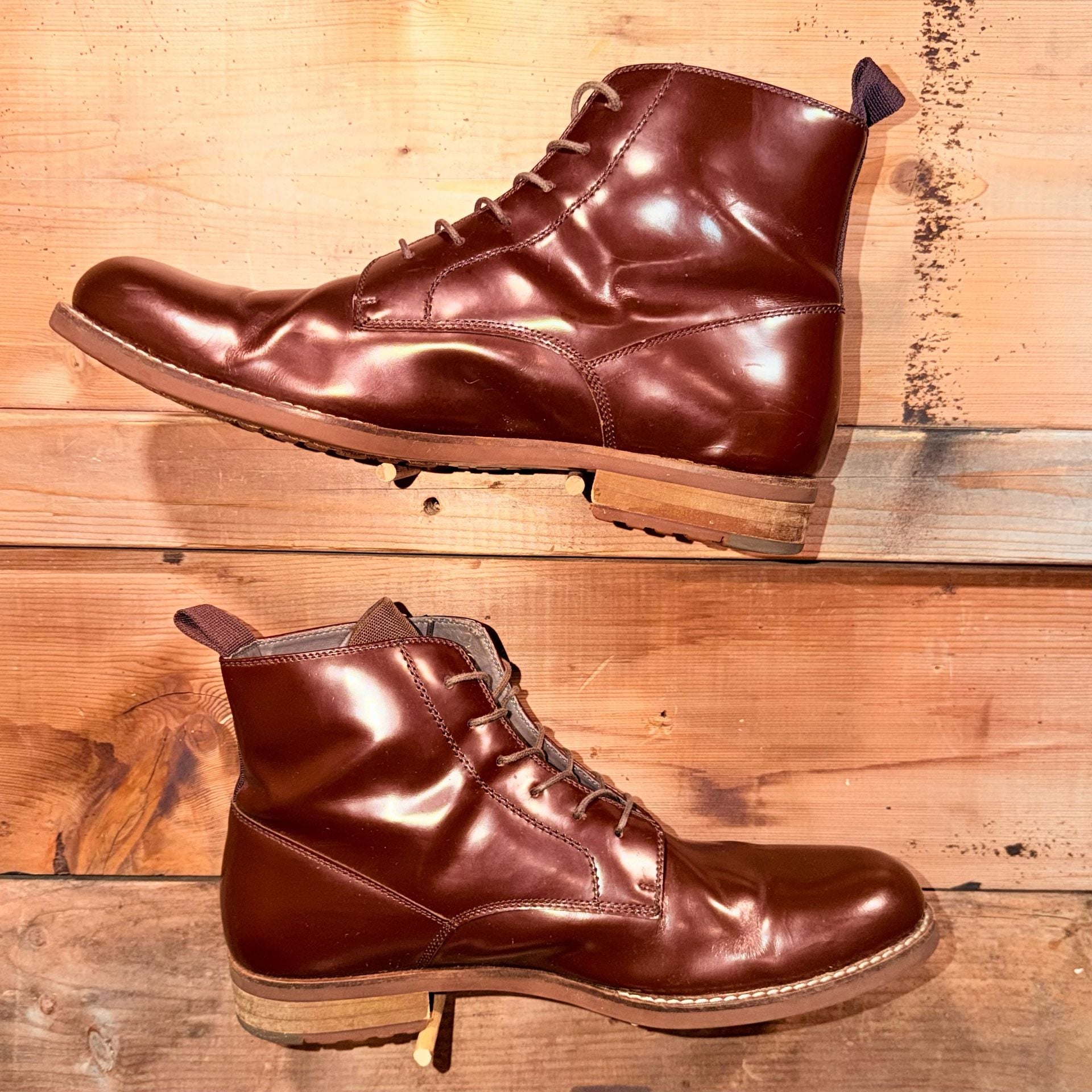 G-Star Raw Brown Leather Lace-Up Boots 2