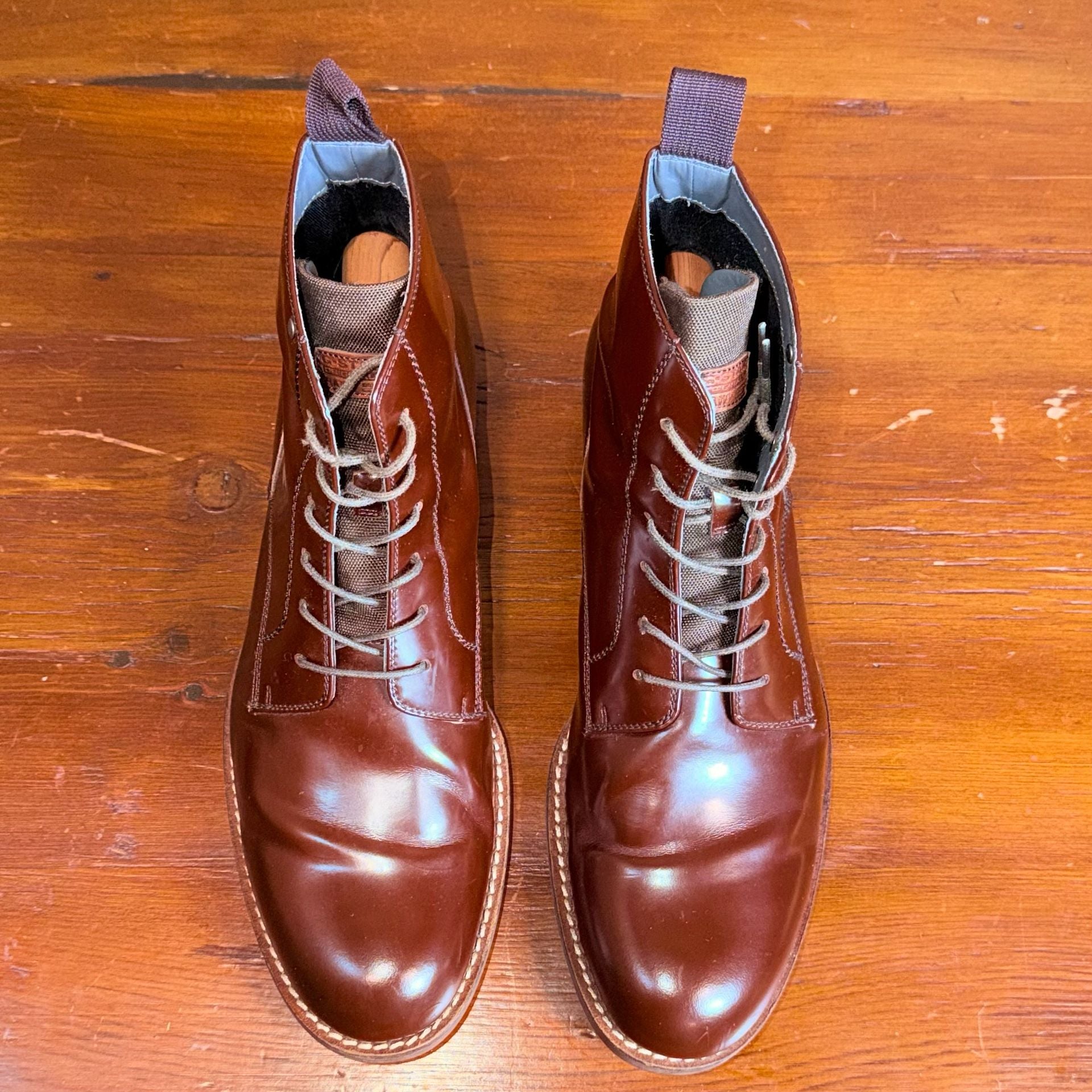 G-Star Raw Brown Leather Lace-Up Boots 4