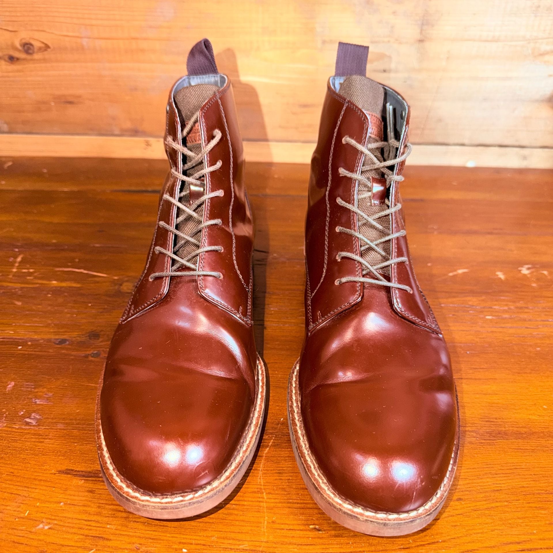 G-Star Raw Brown Leather Lace-Up Boots 5