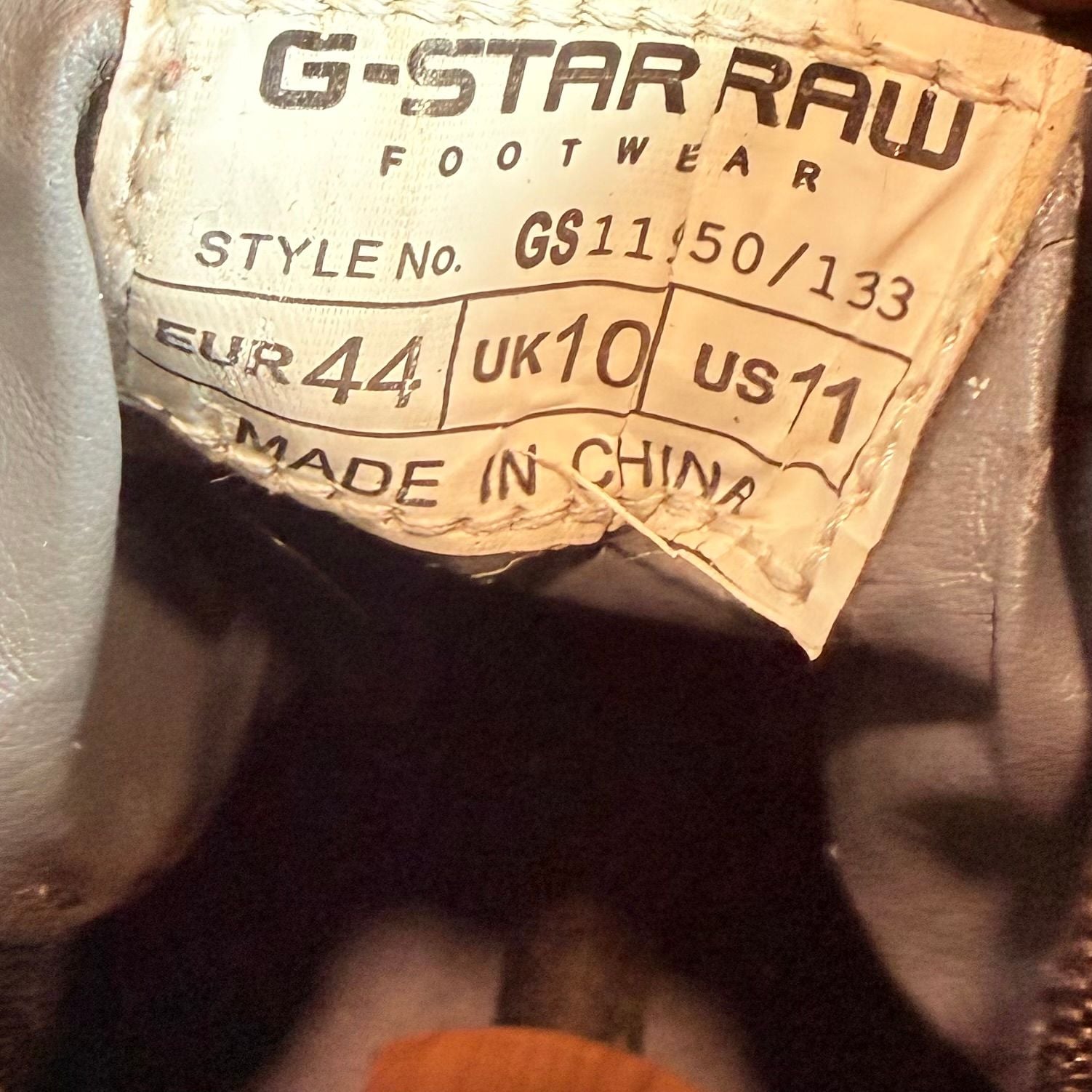 G-Star Raw Brown Leather Lace-Up Boots 9