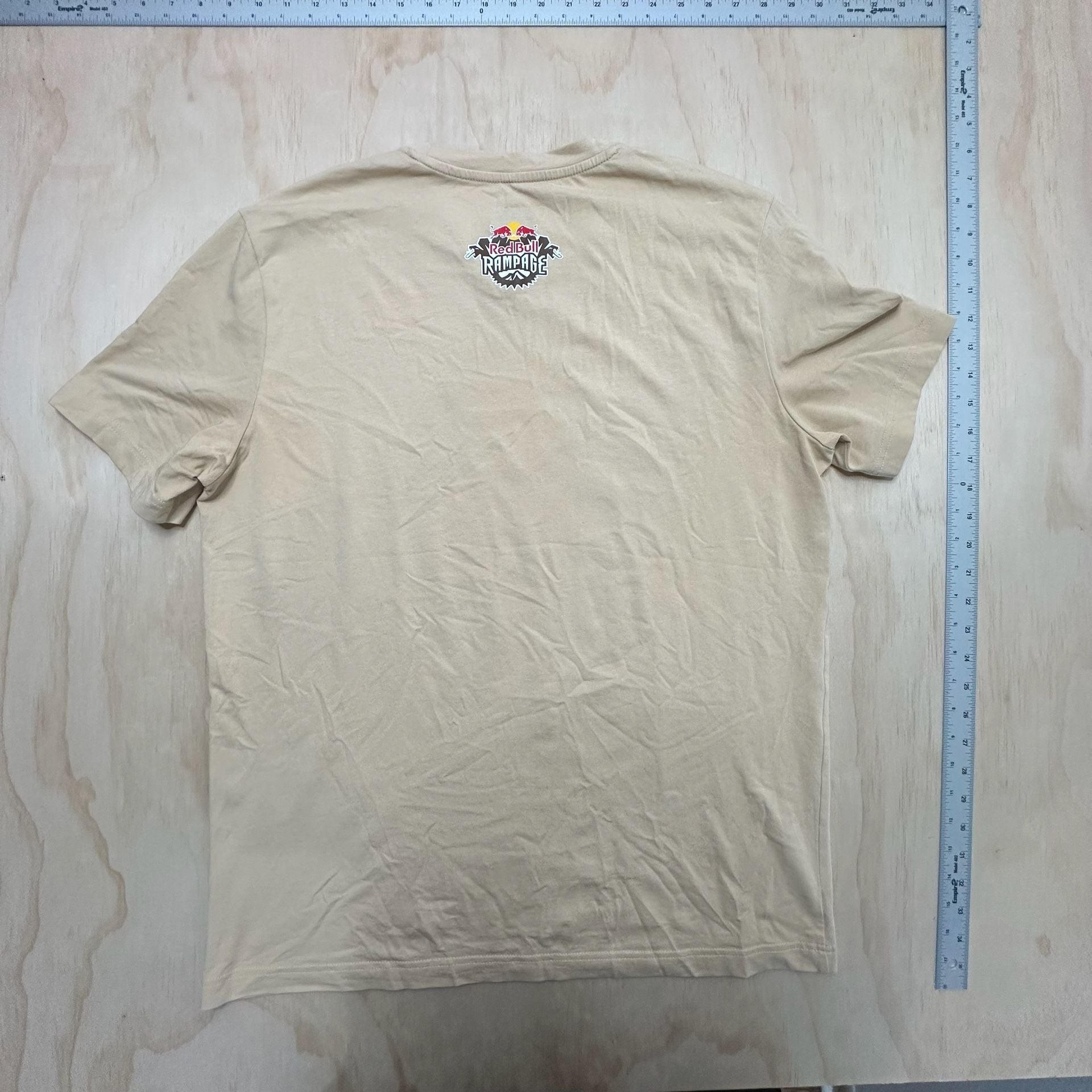 Red Bull Rampage Dune Short Sleeve T-Shirt Size L Beige Virgin Utah 6