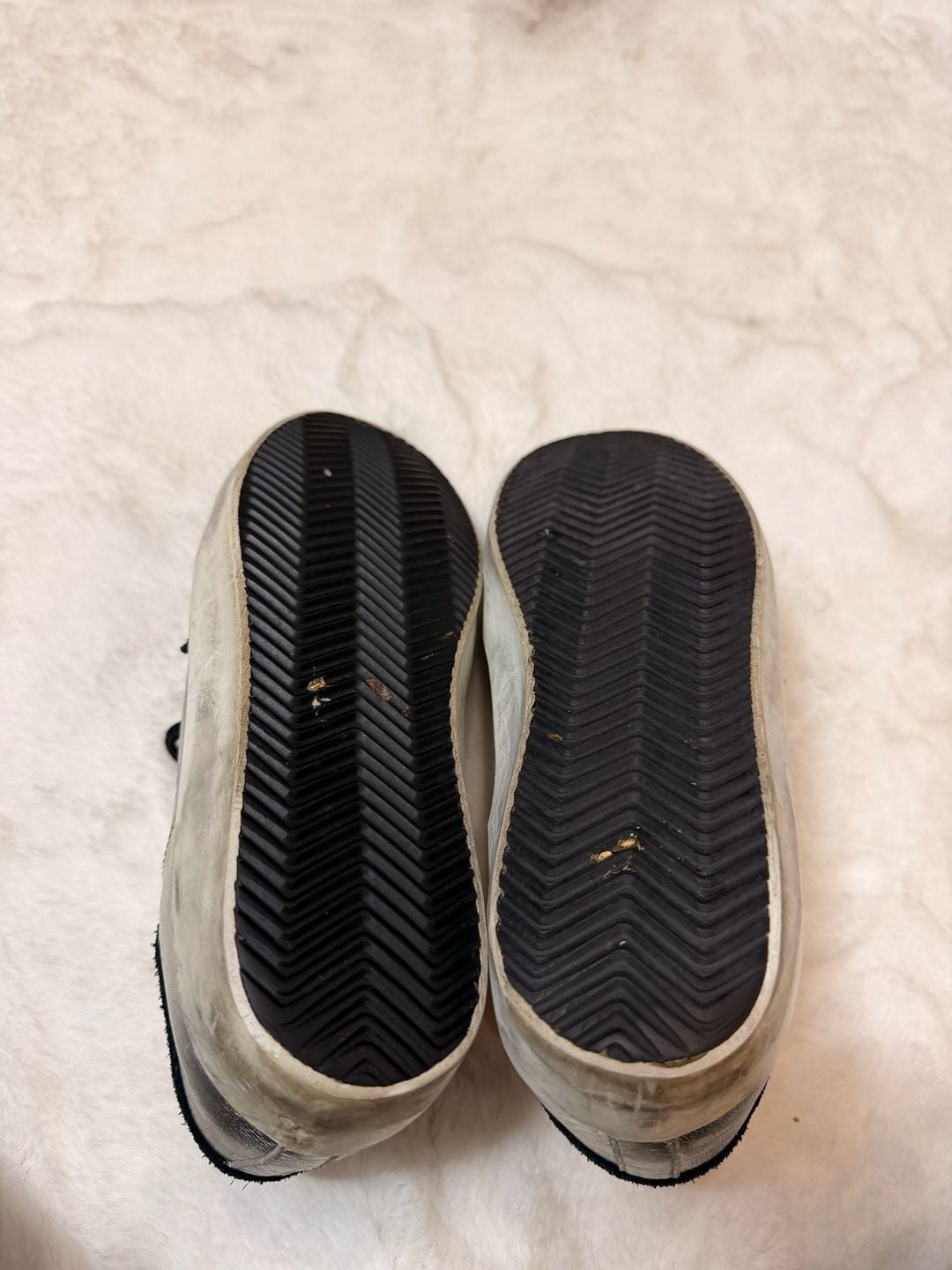 Golden Goose Superstar Sneakers Size 40 Silver Black Star 8