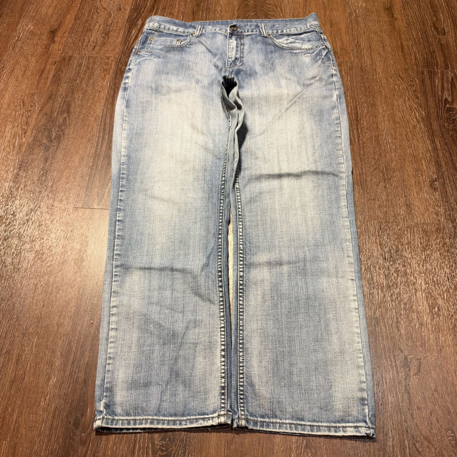 Y2K Flypaper Jeans Size W36XL30 Straight Leg Baggy Light Wash Denim 3