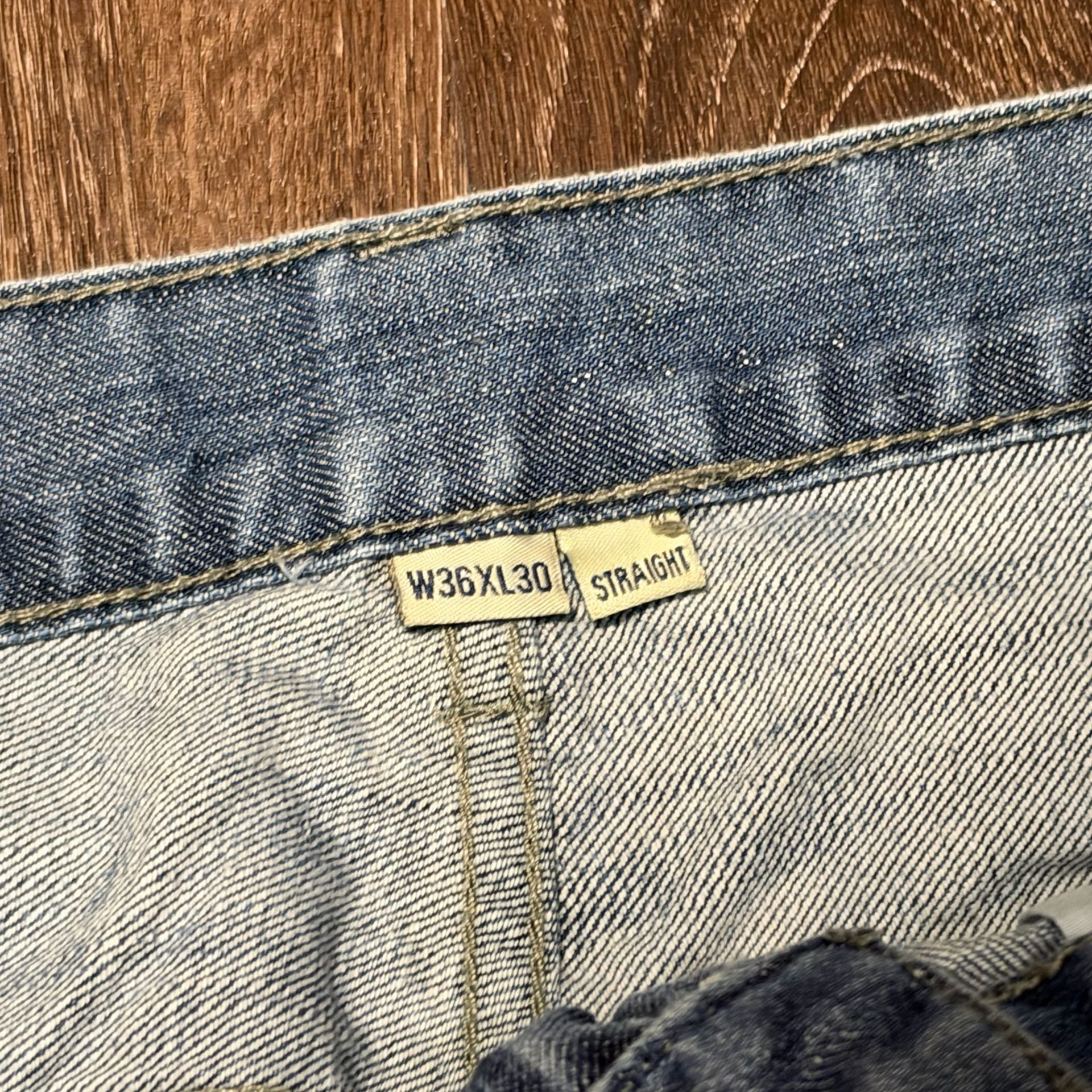 Y2K Flypaper Jeans Size W36XL30 Straight Leg Baggy Light Wash Denim 4