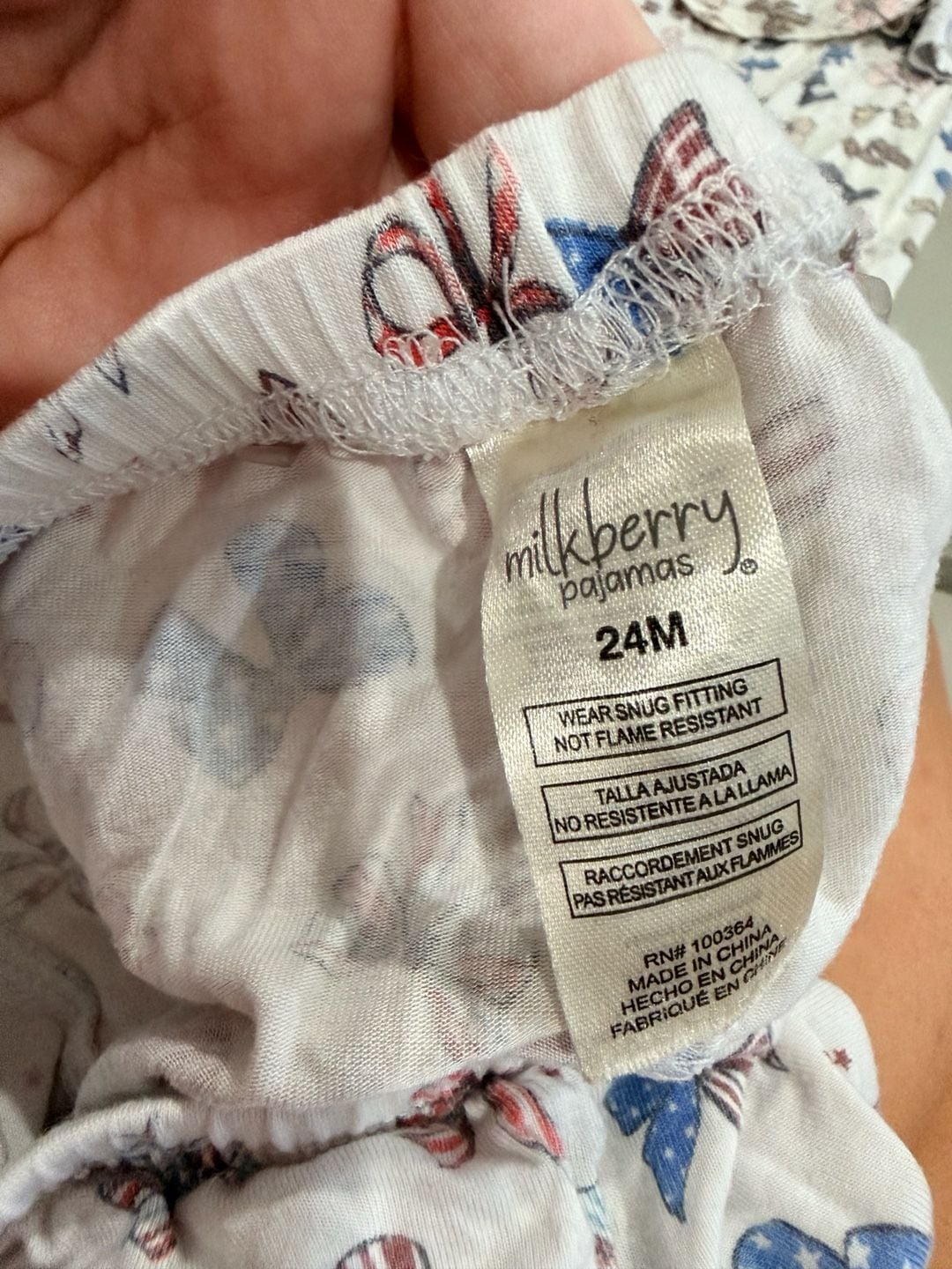 Milkberry Pajamas Size 24M Butterfly and Floral Bow Print Play Pajama Set Bundle 3