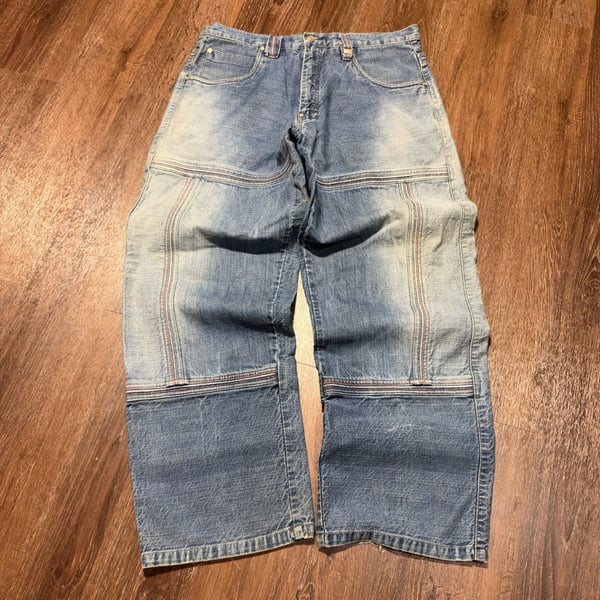 Phat Farm Vintage Baggy Denim Pants Size 36 Blue Y2K Wide Leg Cargo Skater Rave