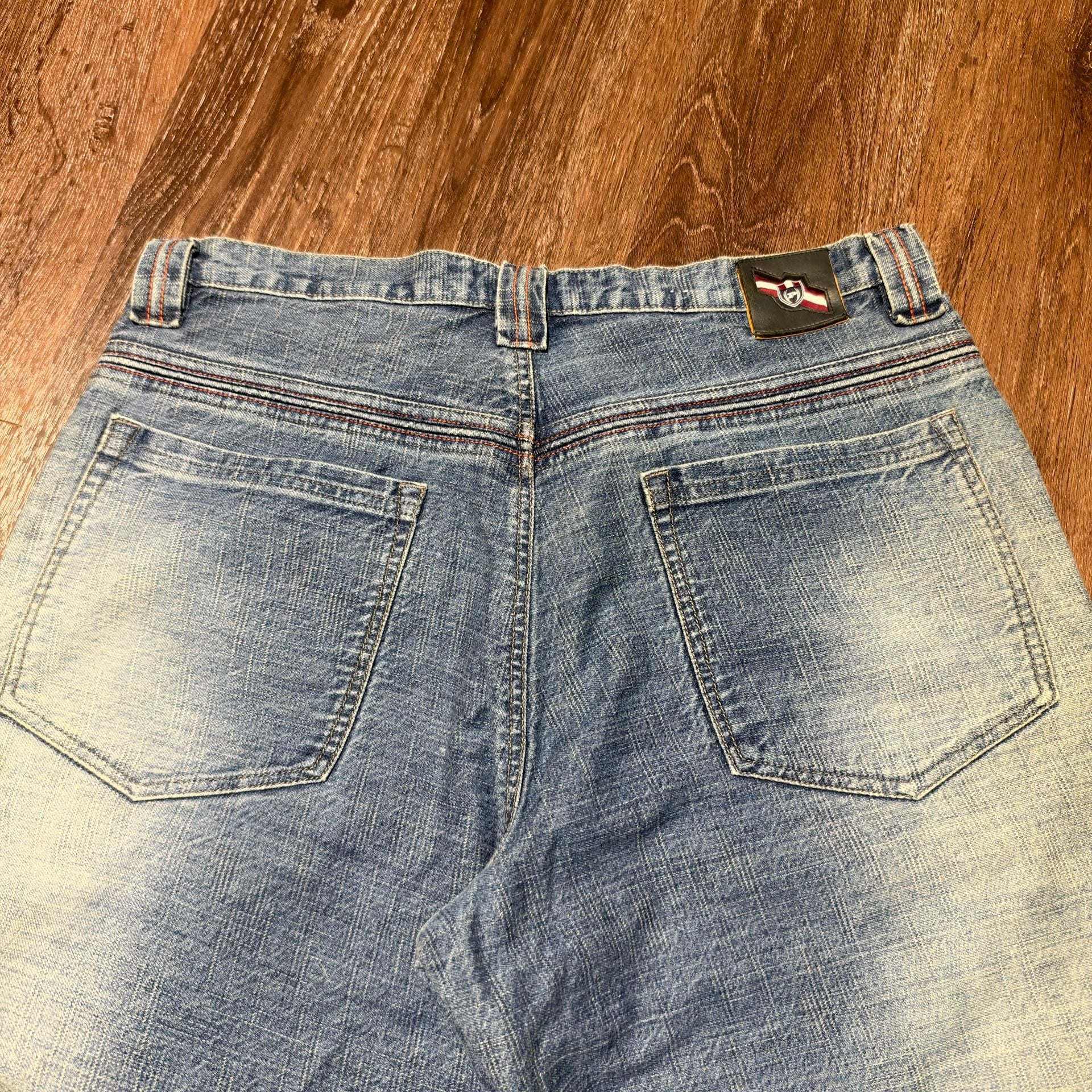 Phat Farm Vintage Baggy Denim Pants Size 36 Blue Y2K Wide Leg Cargo Skater Rave 5