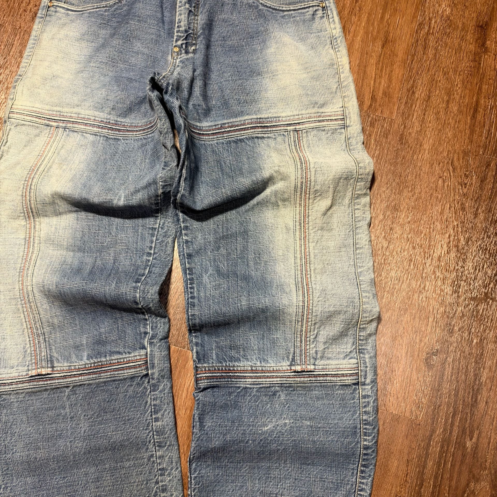 Phat Farm Vintage Baggy Denim Pants Size 36 Blue Y2K Wide Leg Cargo Skater Rave 6
