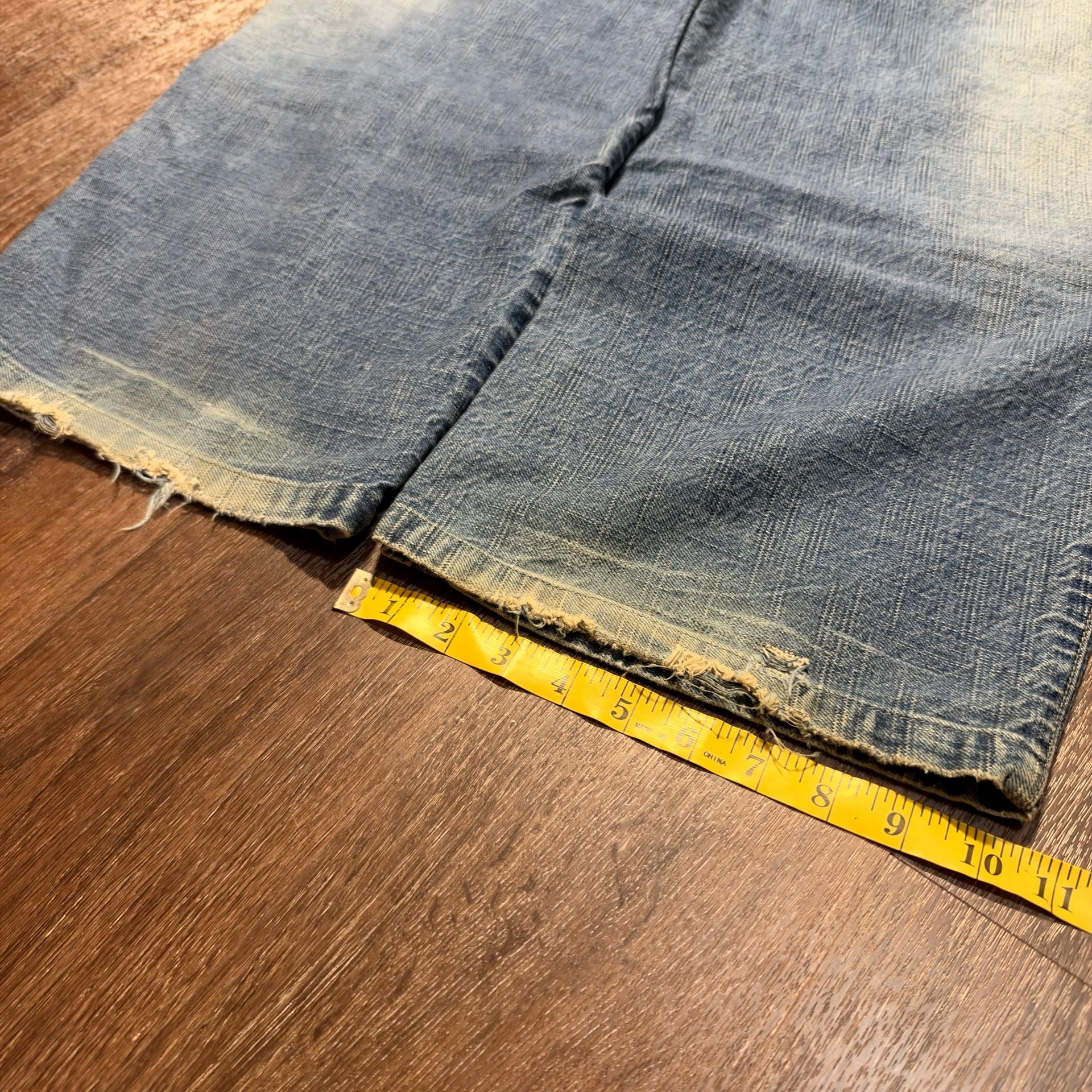Phat Farm Vintage Baggy Denim Pants Size 36 Blue Y2K Wide Leg Cargo Skater Rave 9