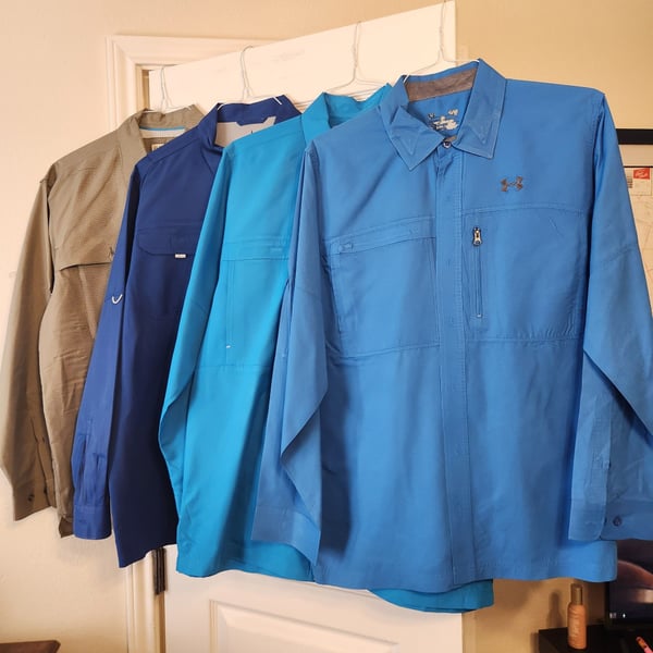 Bundle of 4 men's outdoor Fishing hunting Shirts