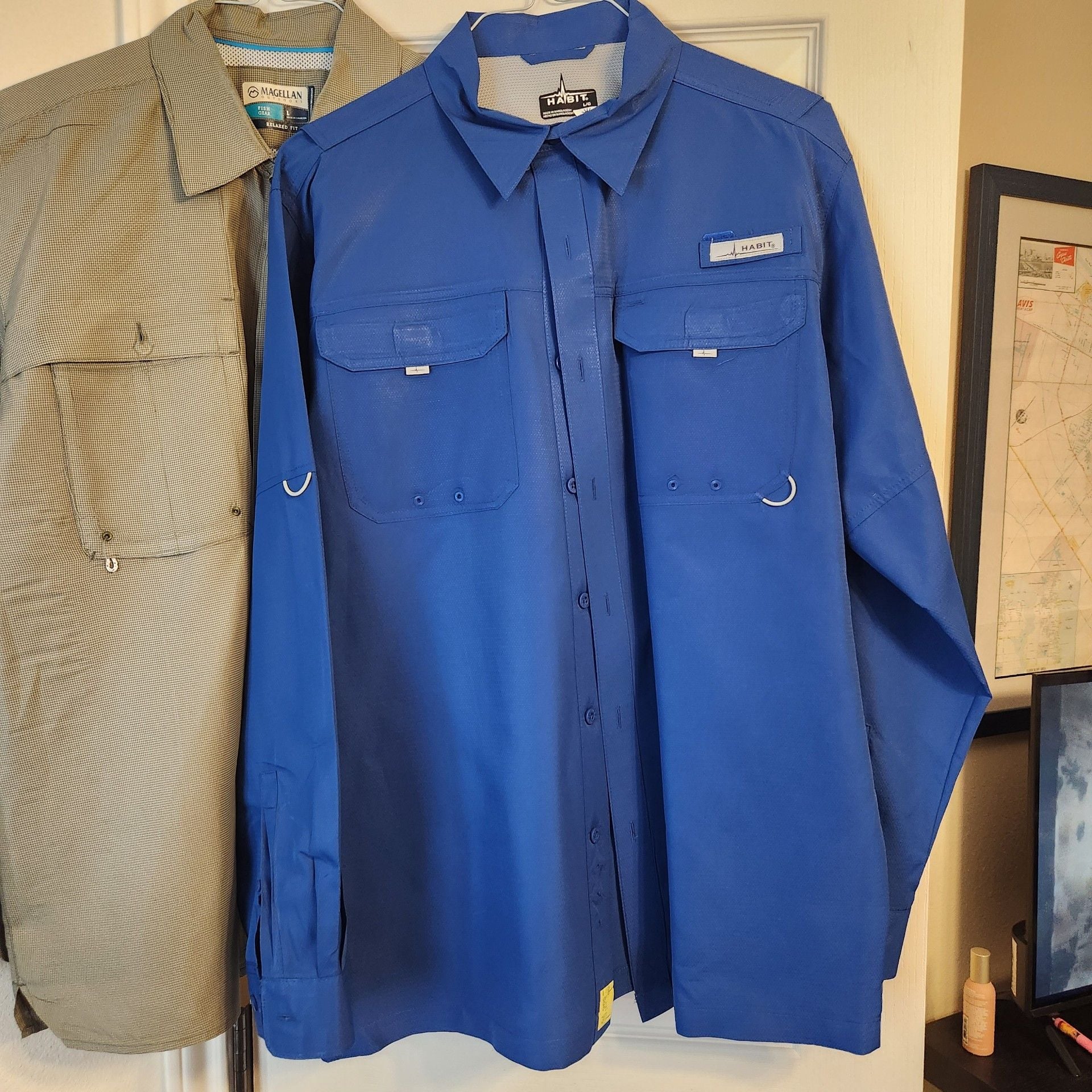 Bundle of 4 men's outdoor Fishing hunting Shirts 7