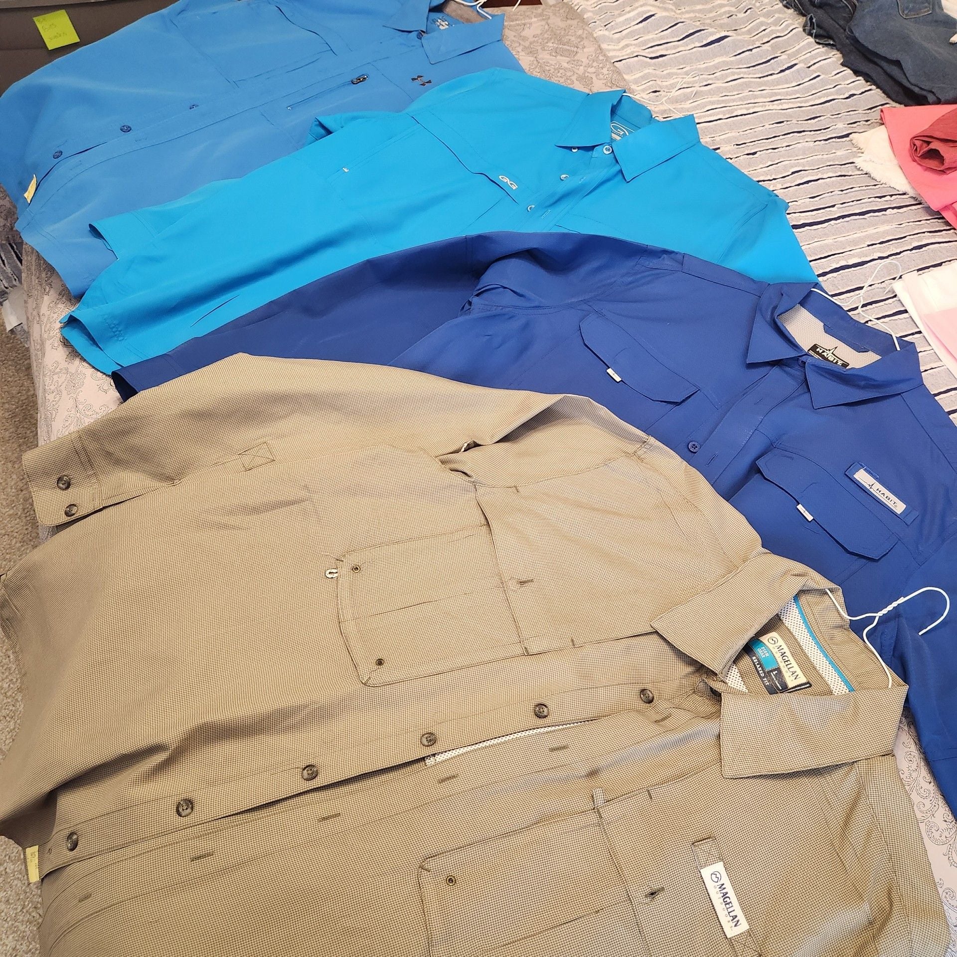 Bundle of 4 men's outdoor Fishing hunting Shirts 8