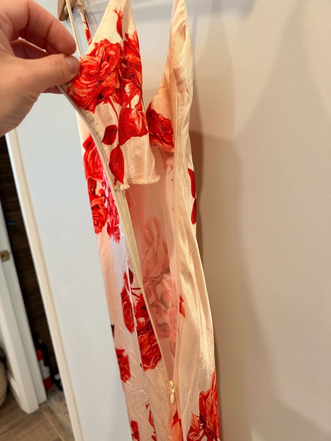 Meshki Rosalie Maxi Dress Size XXS Red Rose Print 9