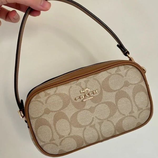 Coach Jamie Camera Bag In Signature Canvas Khaki Saddle