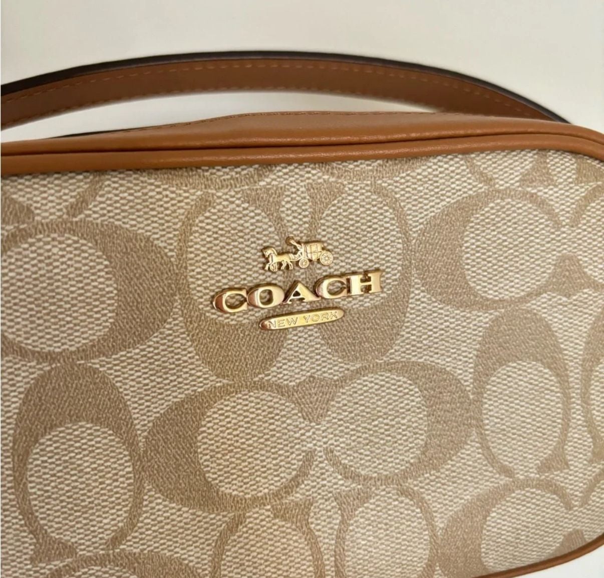 Coach Jamie Camera Bag In Signature Canvas Khaki Saddle 4