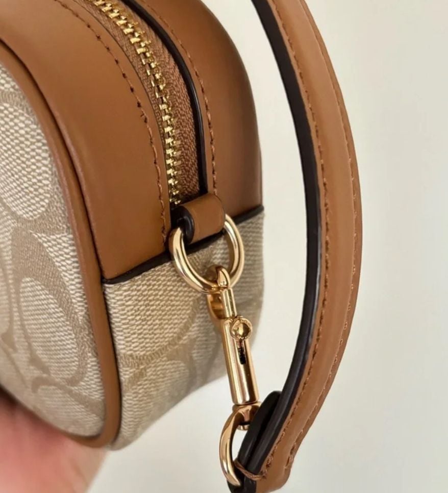 Coach Jamie Camera Bag In Signature Canvas Khaki Saddle 5